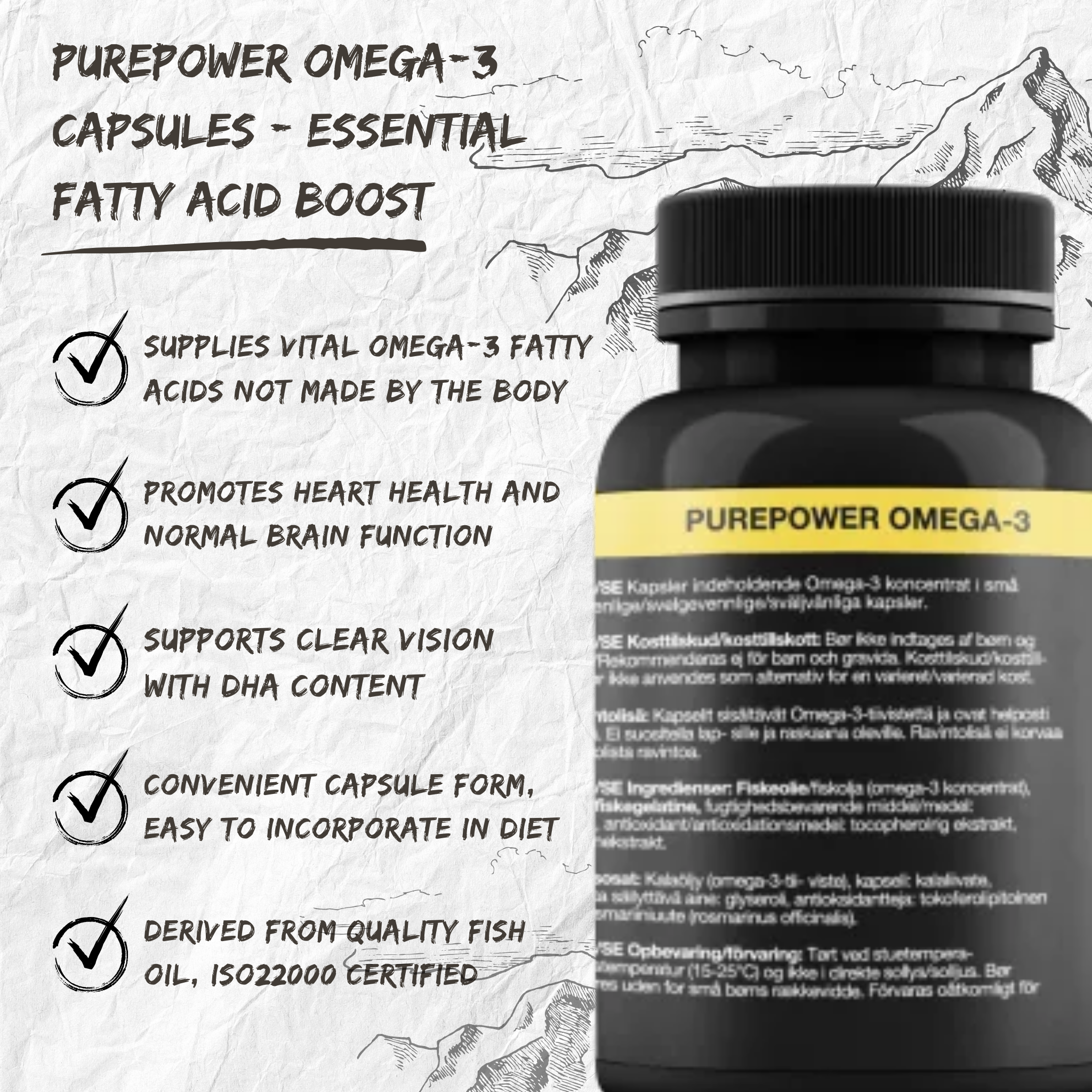 PurePower Omega-3 Capsules (150 kapsler)