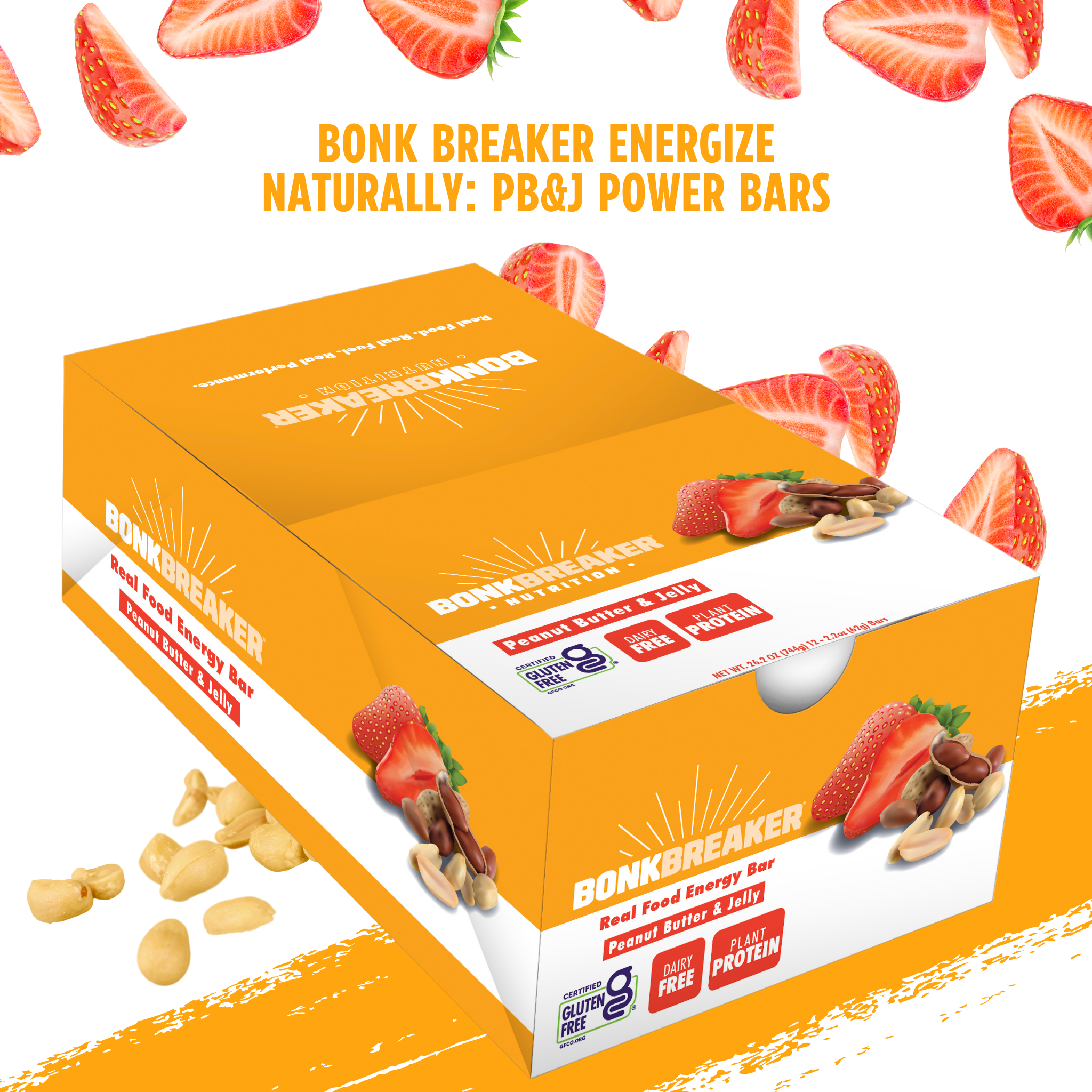 Bonk Breaker Energibar Peanut & Jelly (12 x 62g) - DATOVARE