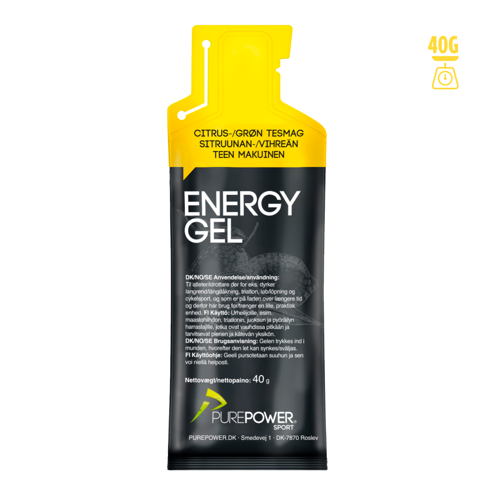 PurePower Energi gel Lemon Tea (40g)