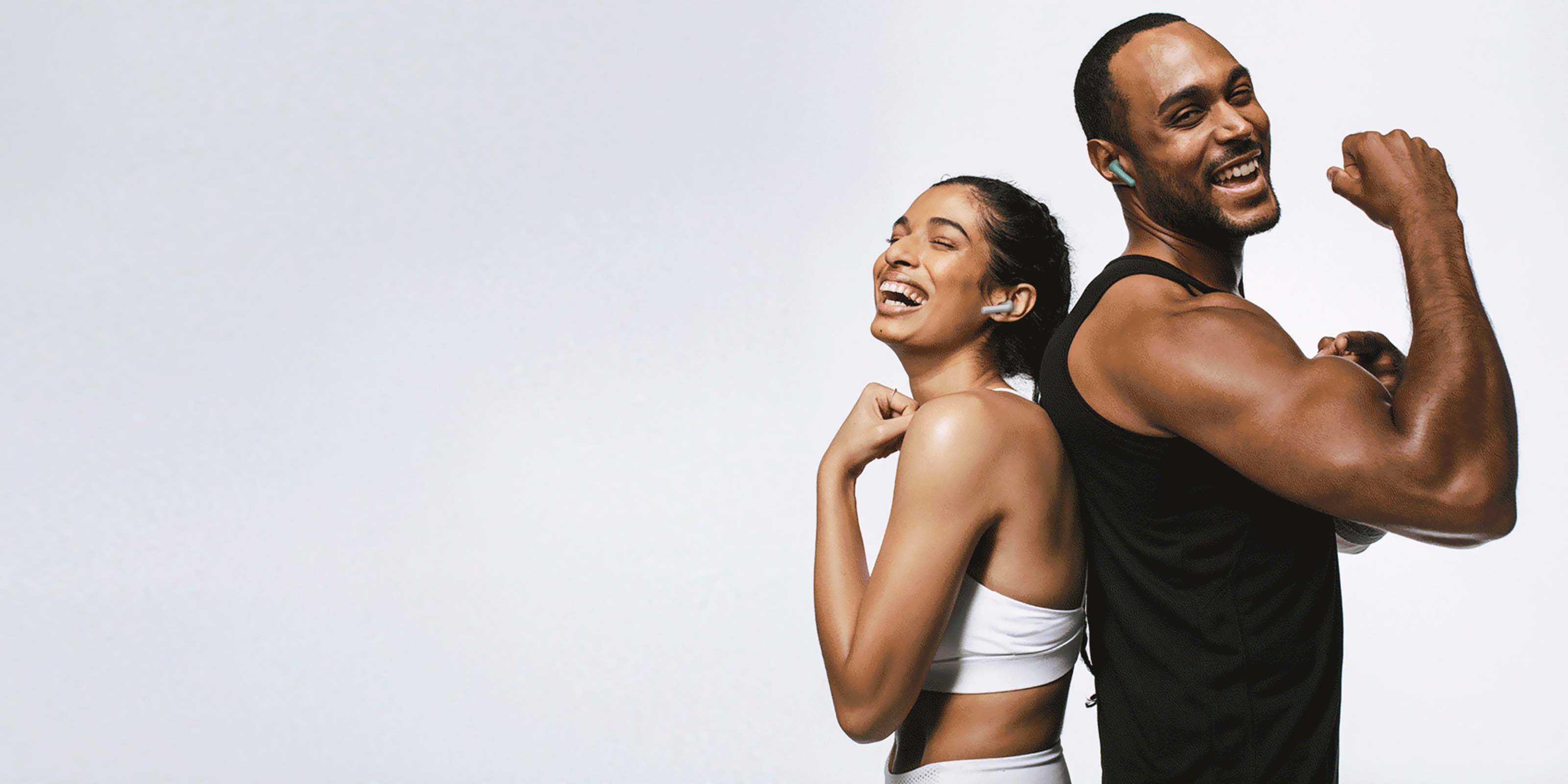 African Couples Workout Fitness Urbanears Headphones Boo Tip Bluetooth in ears Raw