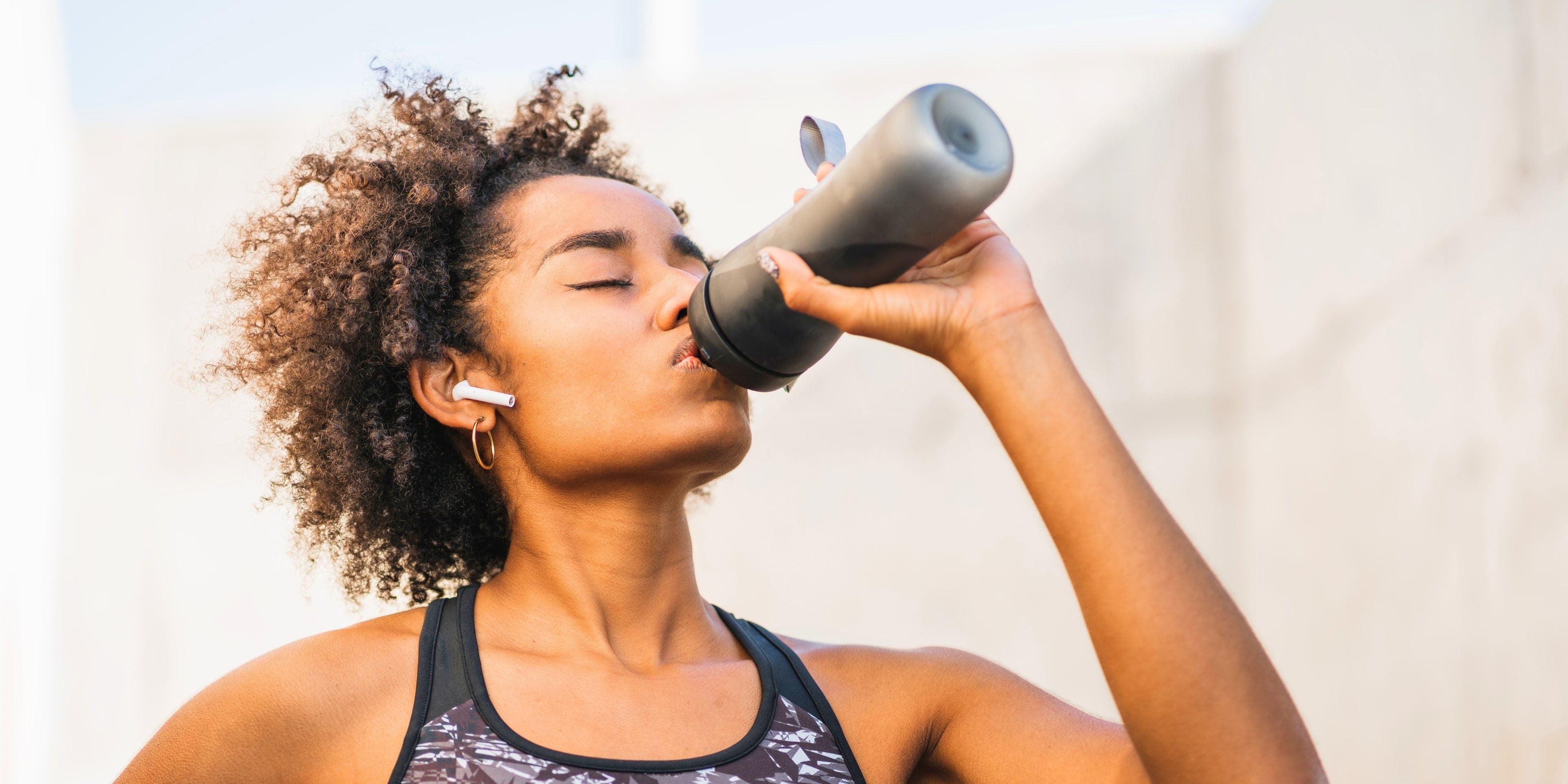 African Women Running Drinking