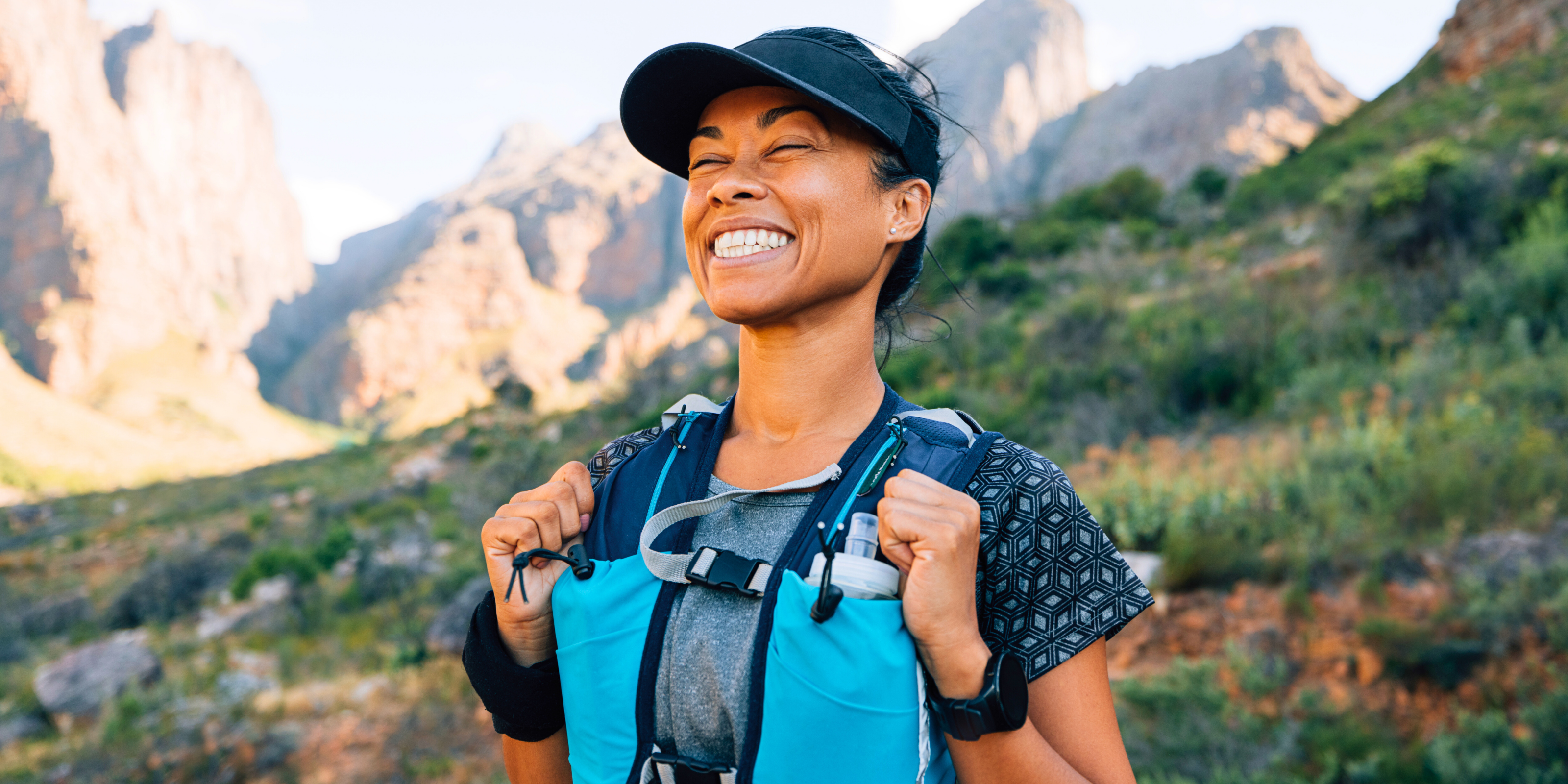 African Women Triathlon Mountain Running Drinking Chew Gel