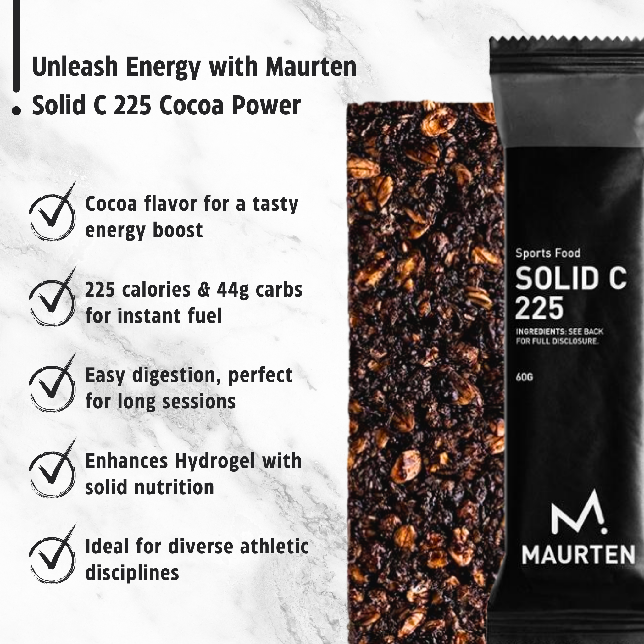 Maurten Energibar Solid C 225 (60g) - DATOVARE