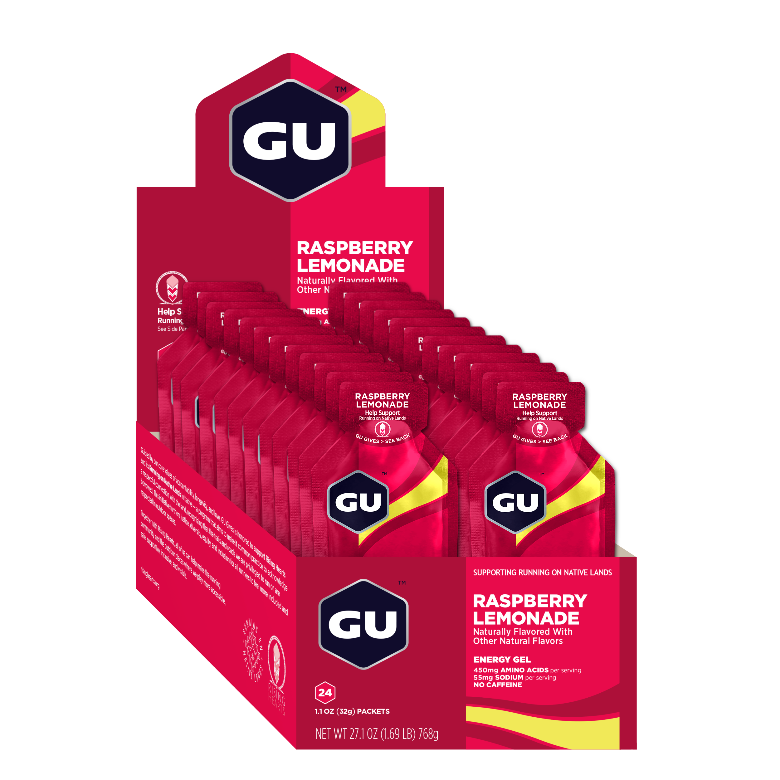 GU Energy Energi gel Raspberry Lemonade (24 x 32g)