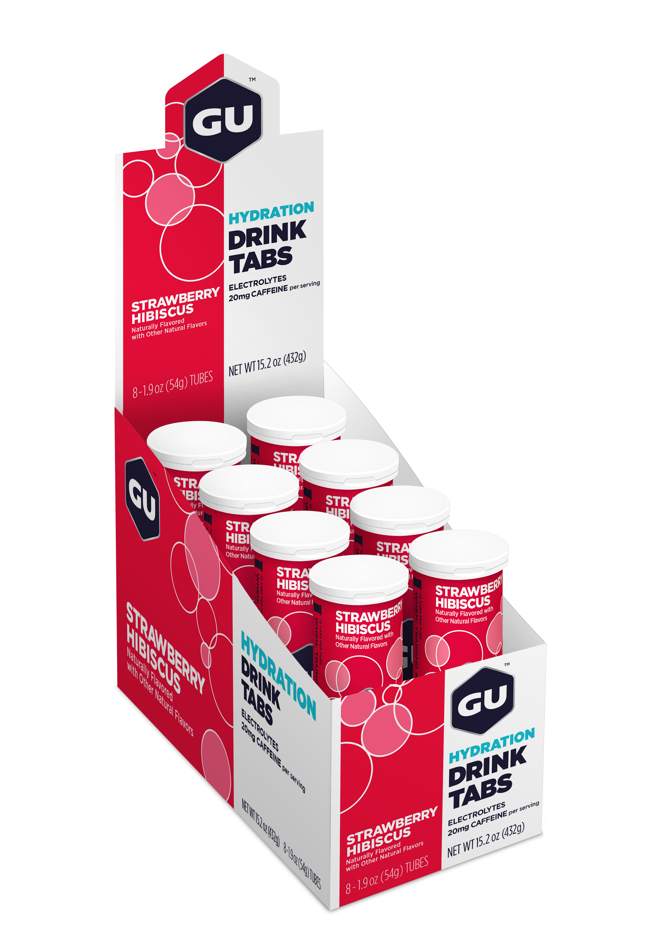 GU Energy Elektrolyttabs Strawberry Hibiscus (8 x 12 tabs)