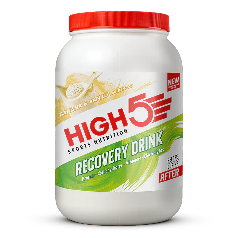 High5 Proteindrik Recovery Banan og Vanille Milkshake 1.6 kg
