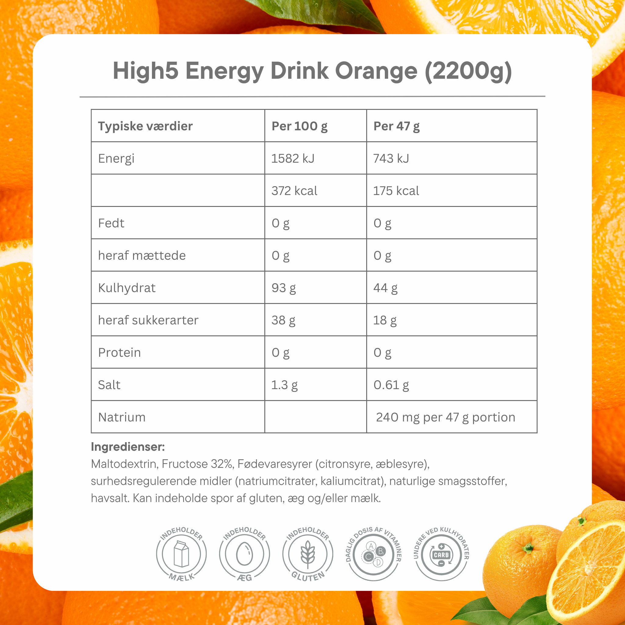 High5 Energidrik Orange (2.2 kg)