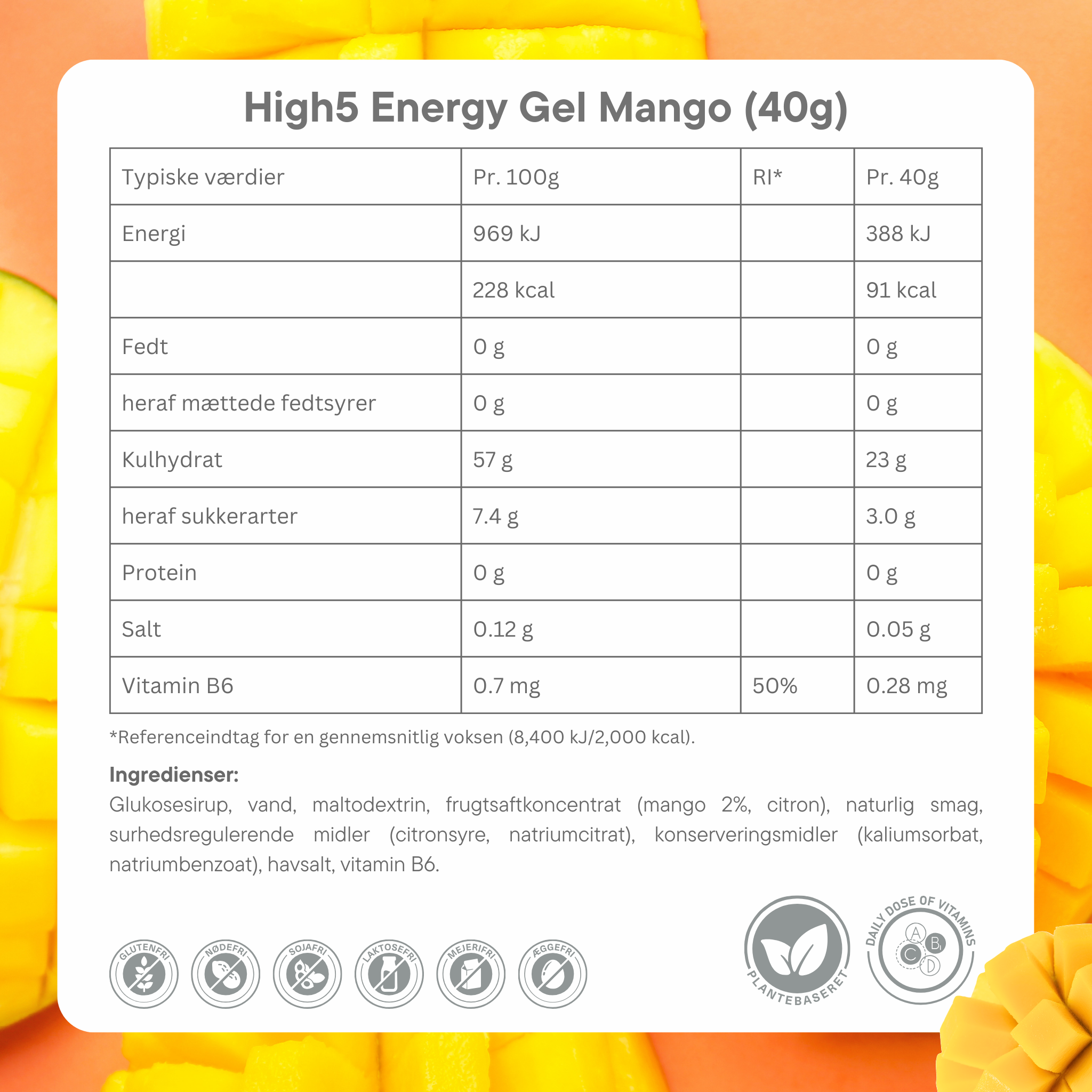 High5 Energigel Blackcurrant 40 g x 20 stk.