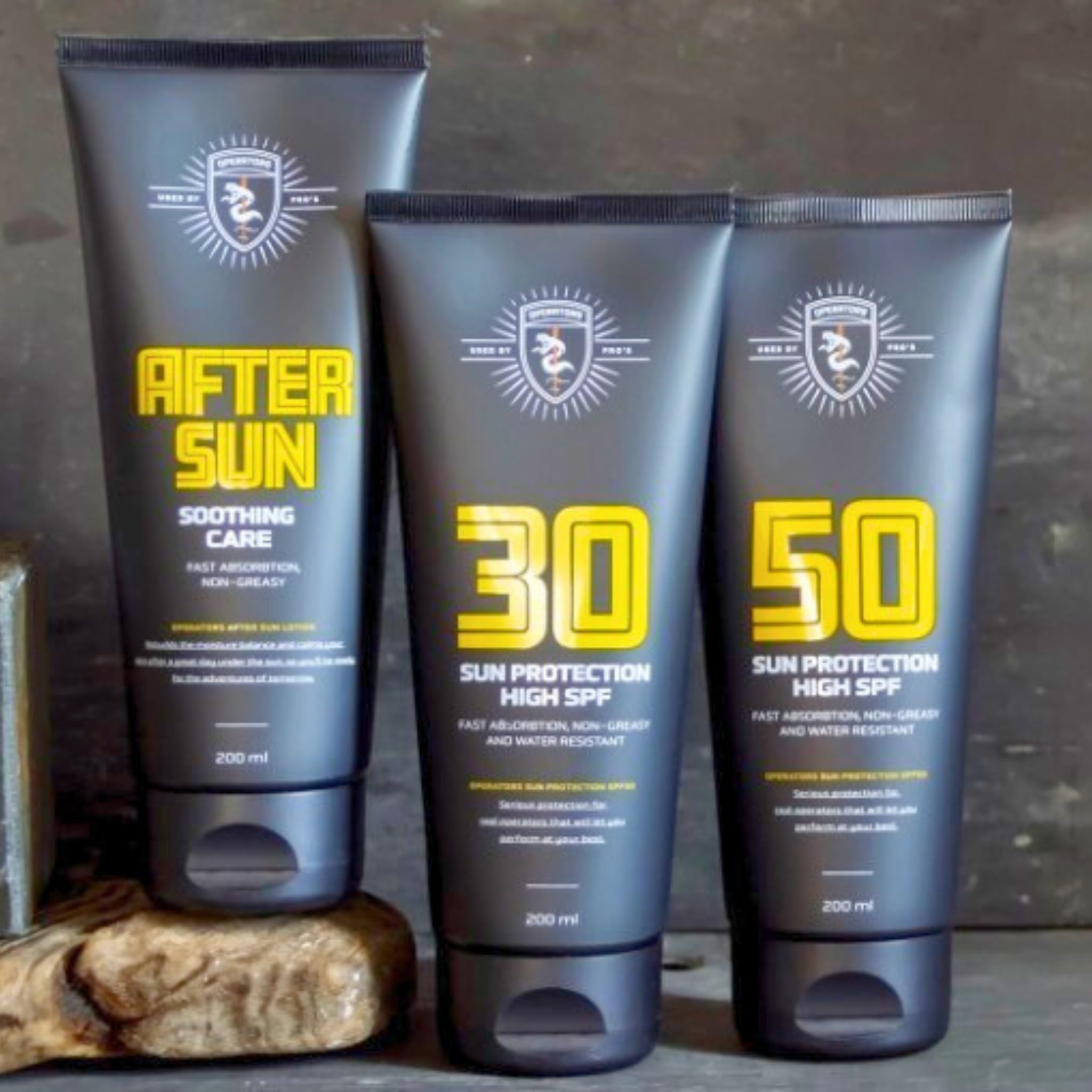 OperatorsSkinCare-SPF30-SPF50-AfterSun-Cream-Lotions-Man