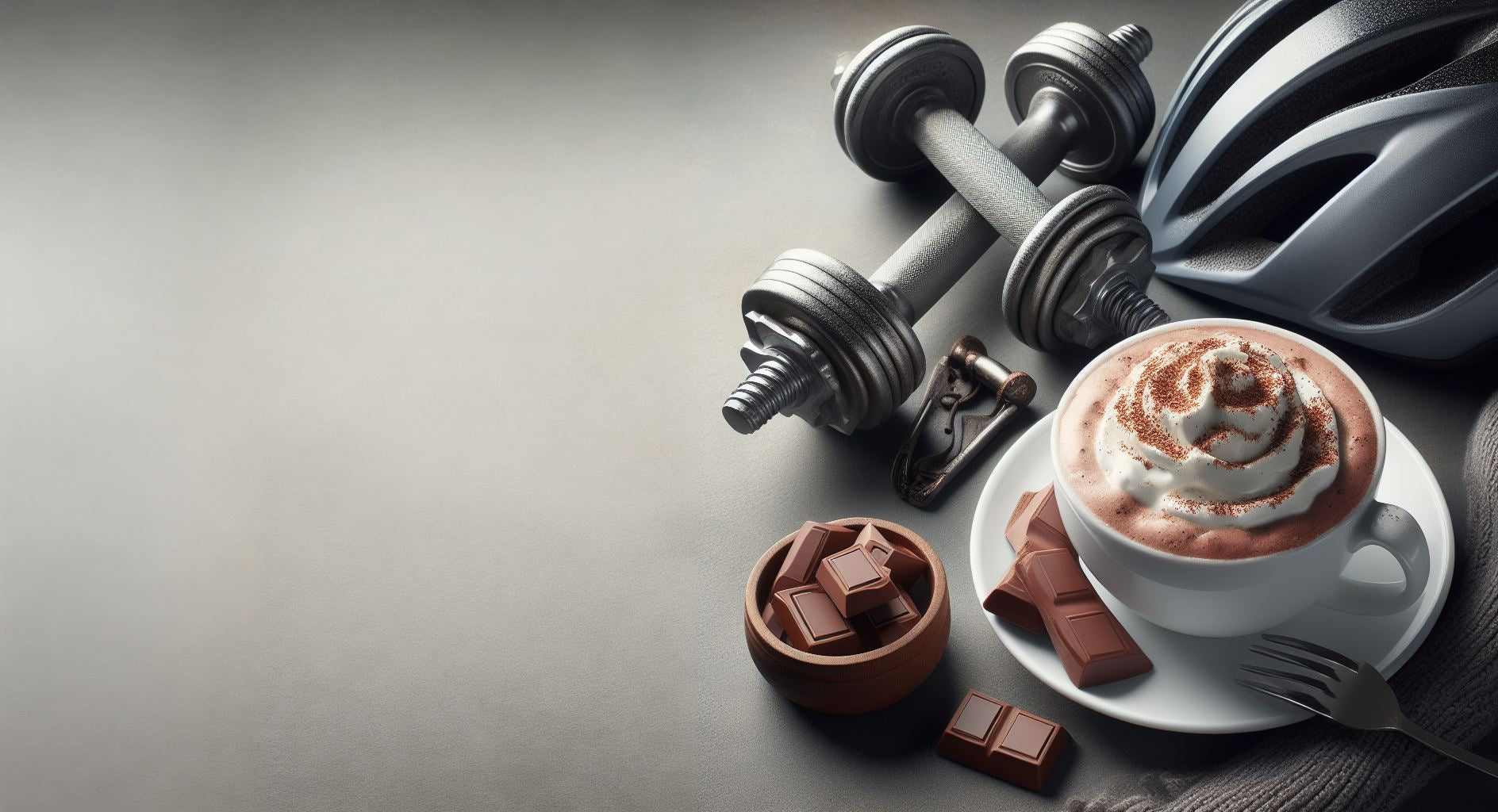 Operators Ho-Chi Cocoa Powder Hot Chocolate with sport equipment