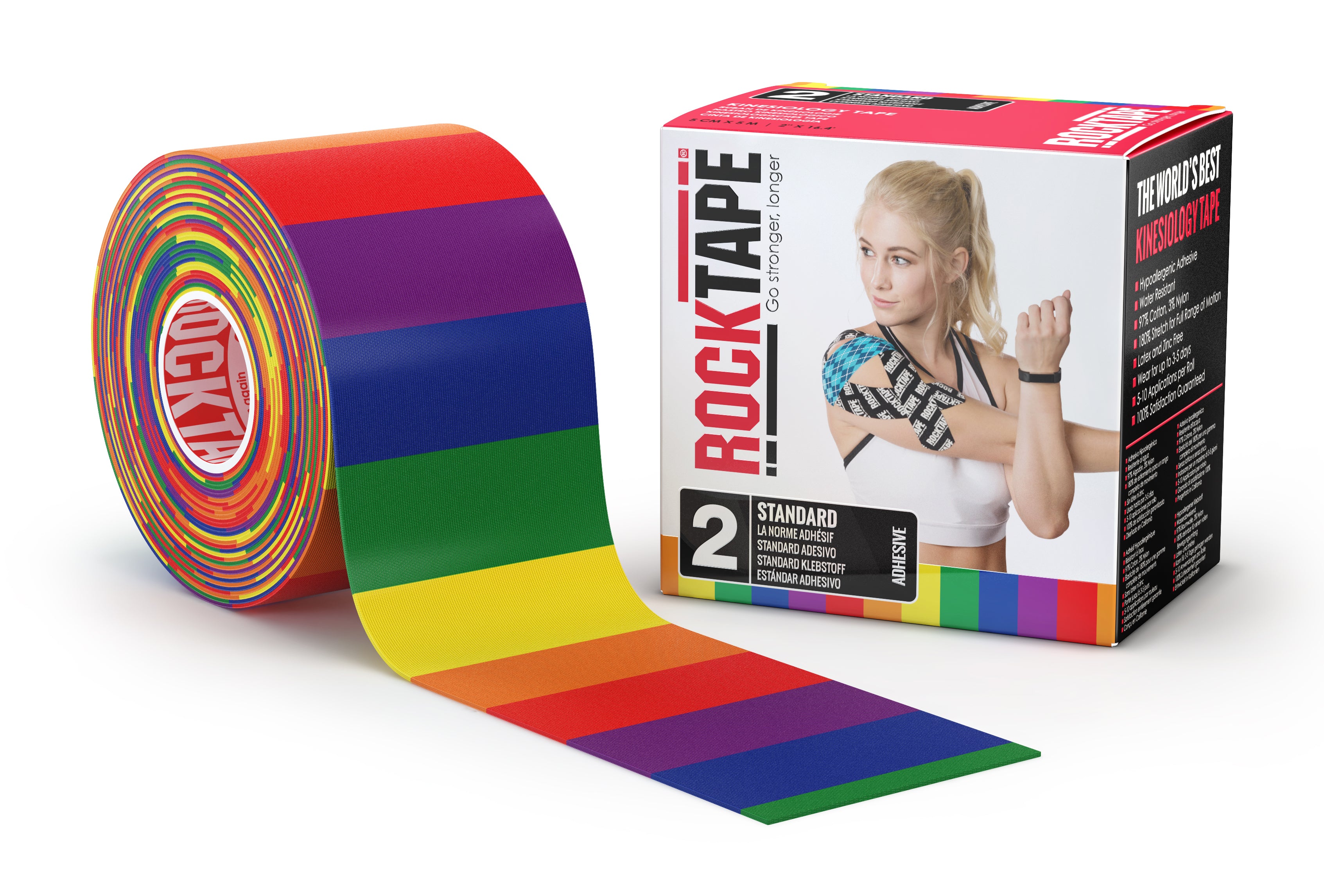 RockTape Kinesiologi tape 5cm x 5m Rainbow