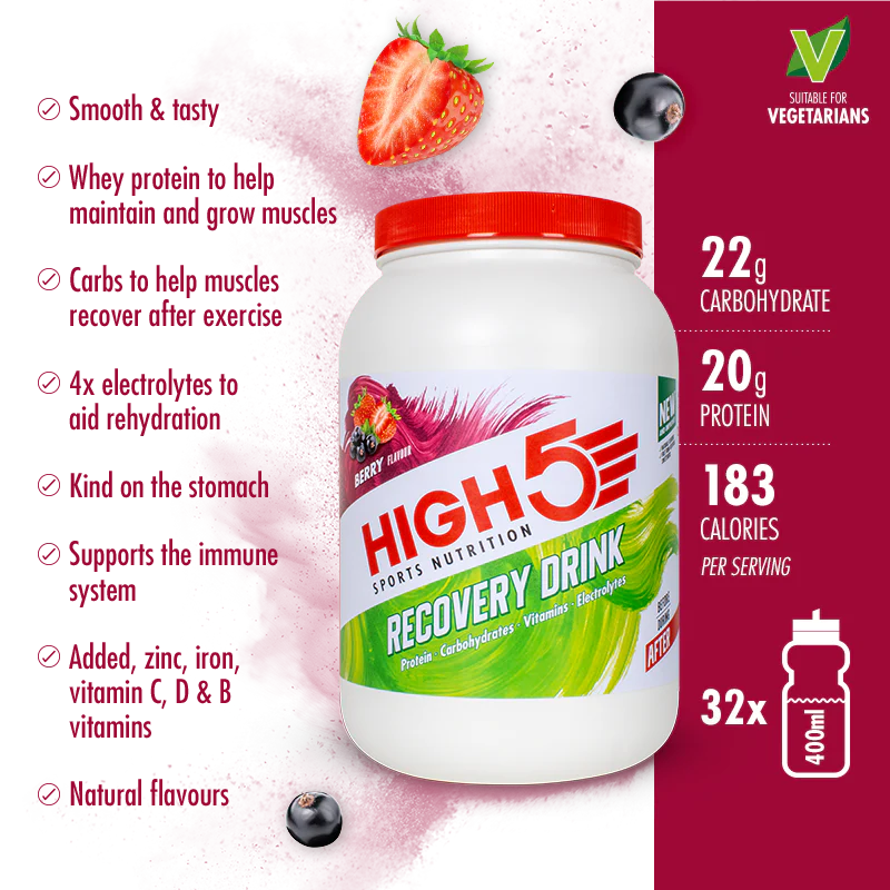 High5 Proteindrik Recovery Berry 1.6 kg - DATOVARE