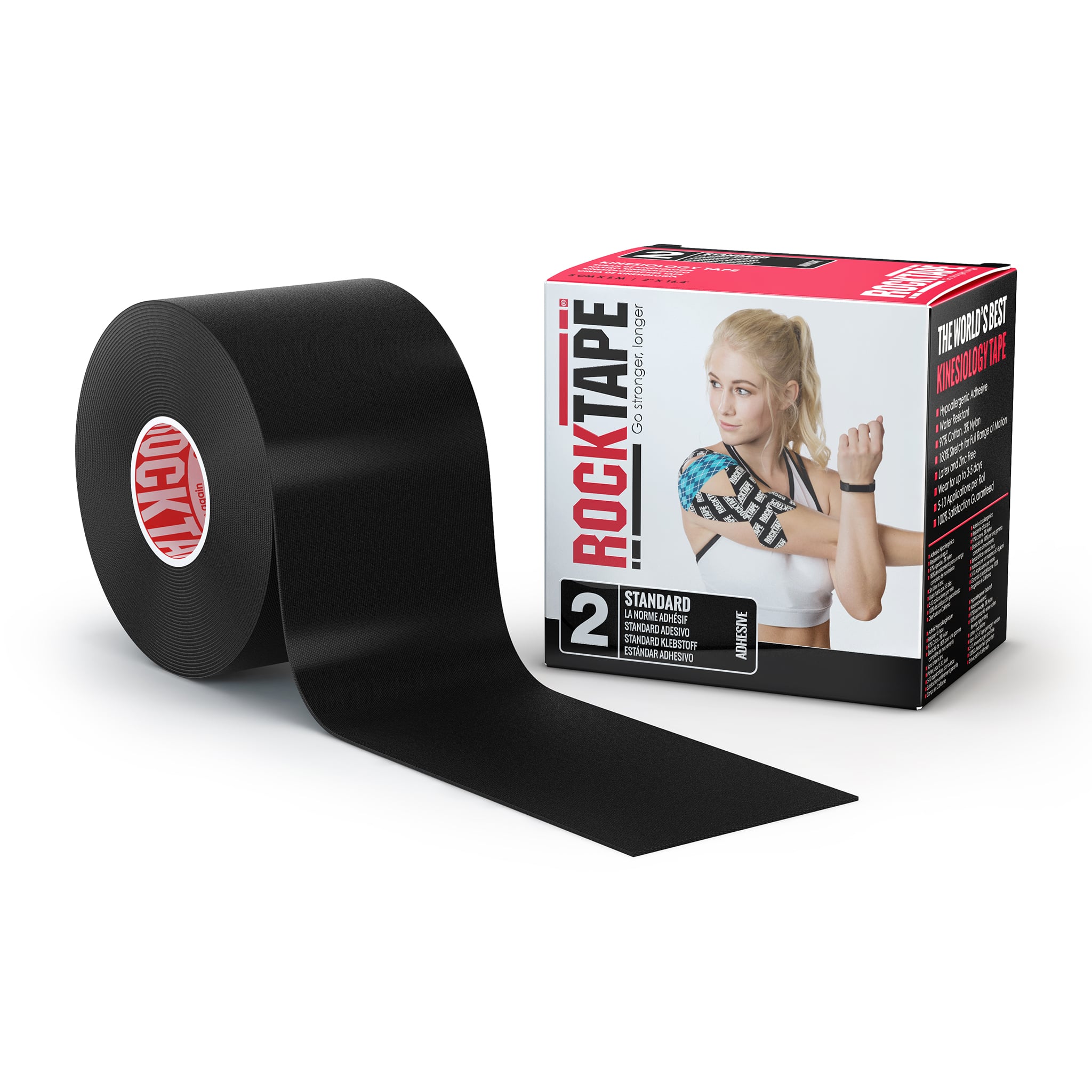RockTape Kinesiologi tape 5cm x 5m Sort