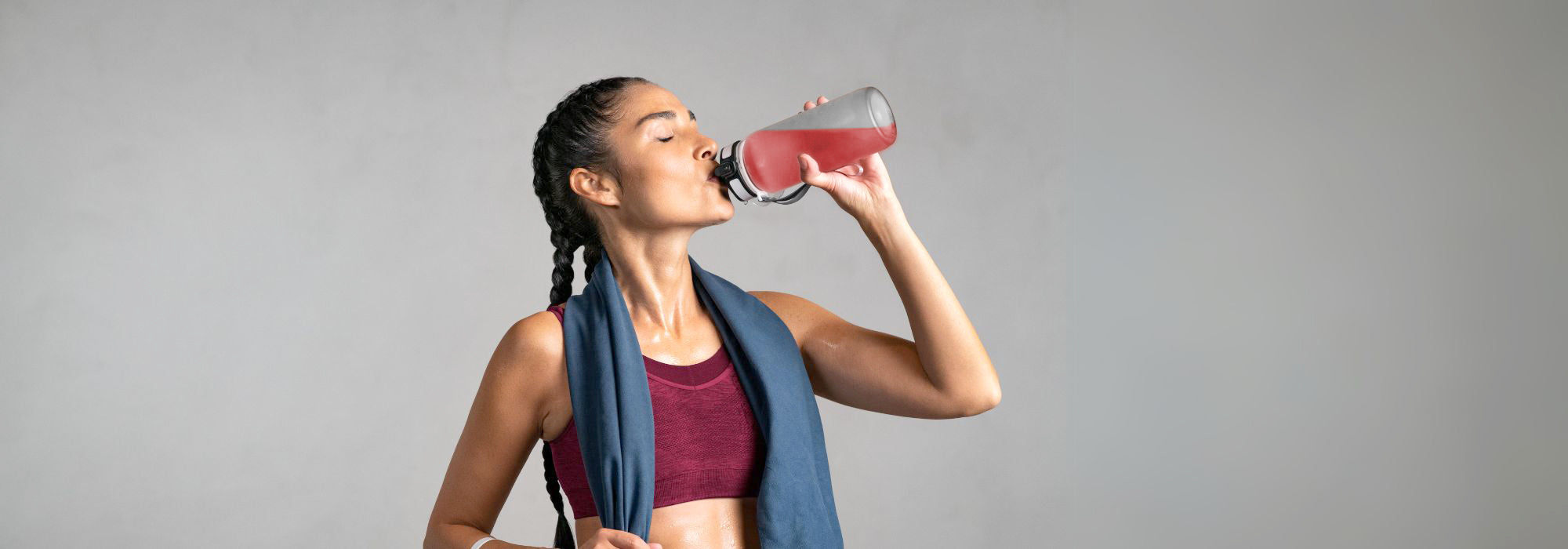 Women Drinking, Casual, Fitness, Water Bottle, Red Flavour