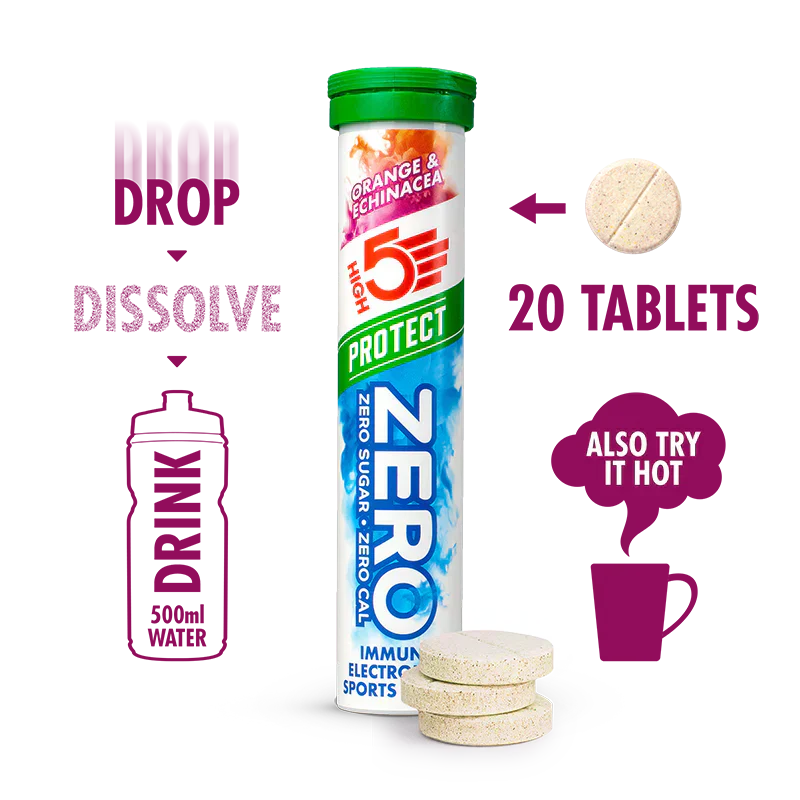 High5 Elektrolyttabs ZERO Protect Orange & Echinacea 20 tabs