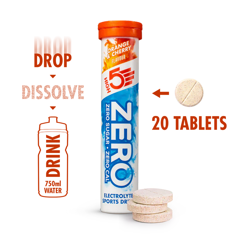 High5 ZERO Elektrolyttabs Orange & Cherry (8x20 tabs)