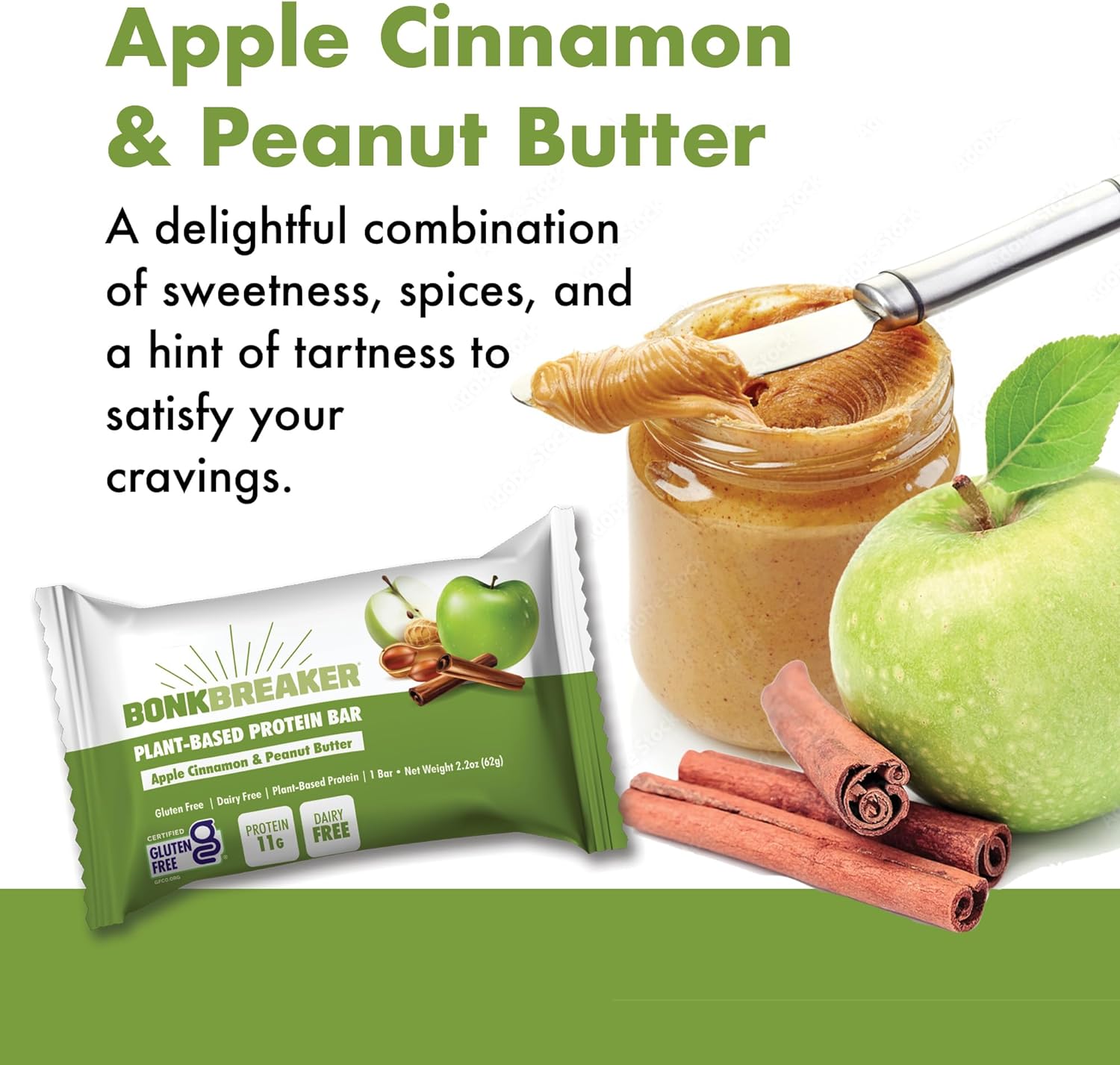 Bonk Breaker Proteinbar Apple Cinnamon & Peanut Butter (62g) DATOVARE
