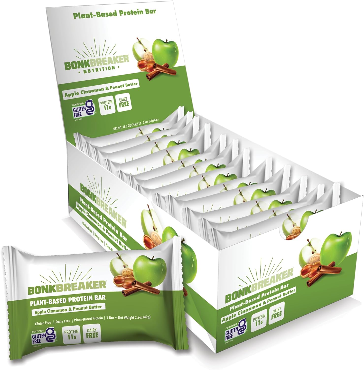 Bonk Breaker Proteinbar Apple Cinnamon & Peanut Butter (62g) DATOVARE