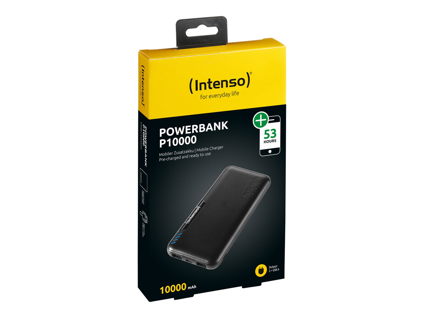 Intenso P10000 Powerbank 10000mAh - sort 225 g