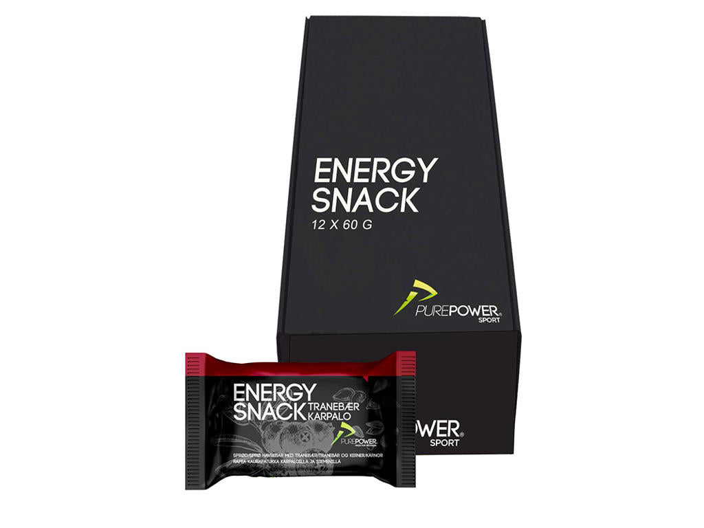 PurePower Energibar Tranebær (12x60g)