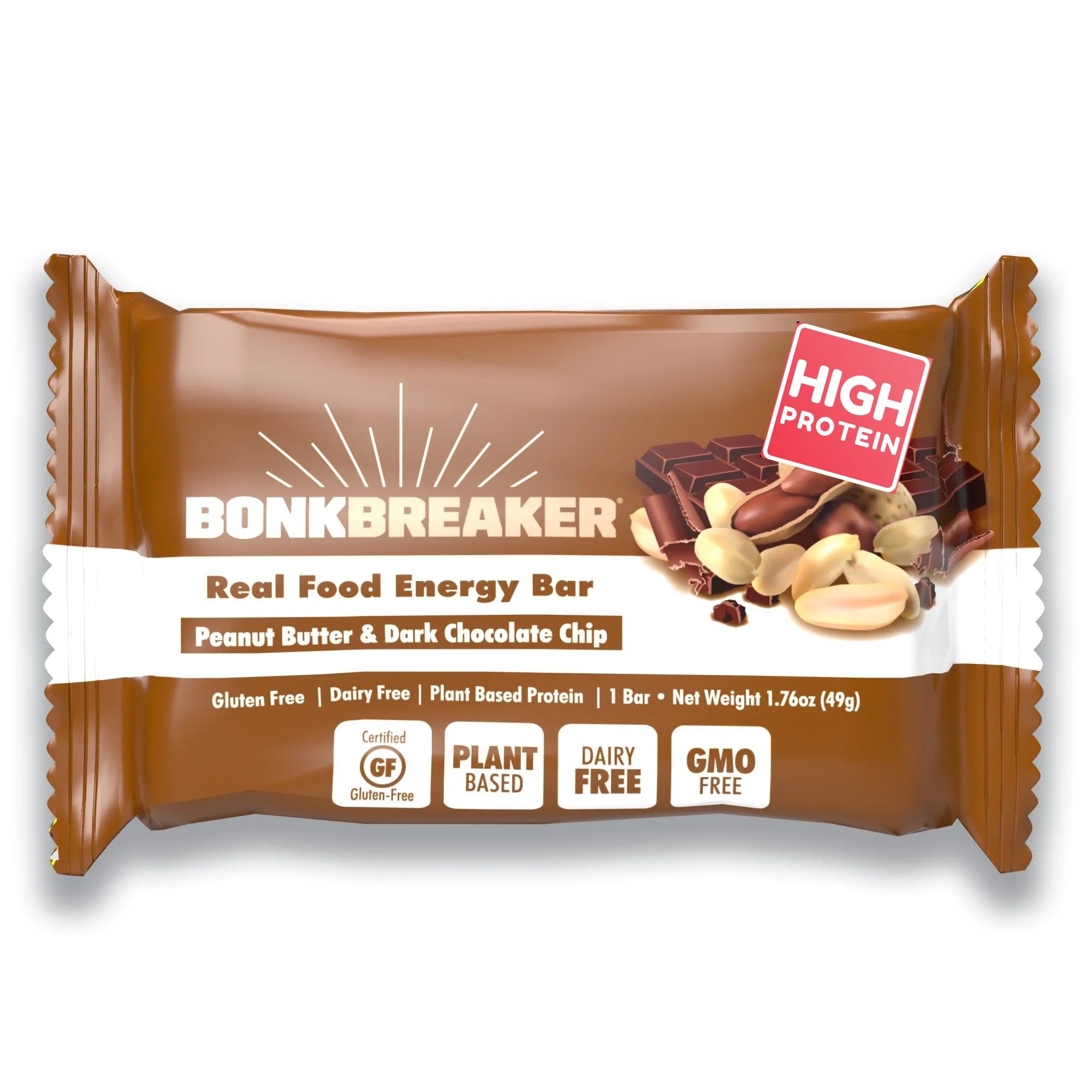 Bonk Breaker Energibar Peanut Butter & Chocolate Chip (12x49g) - DATOVARE