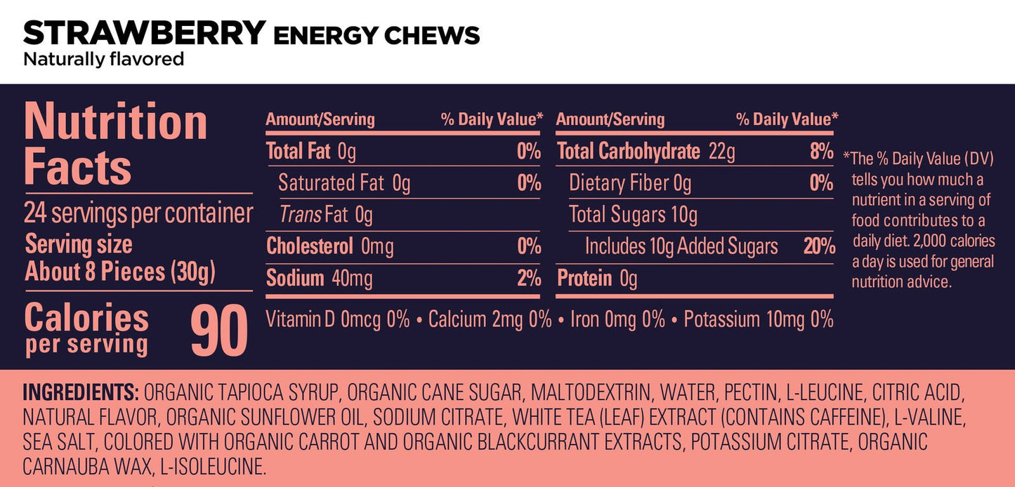 GU Energy Chews Strawberry 60g