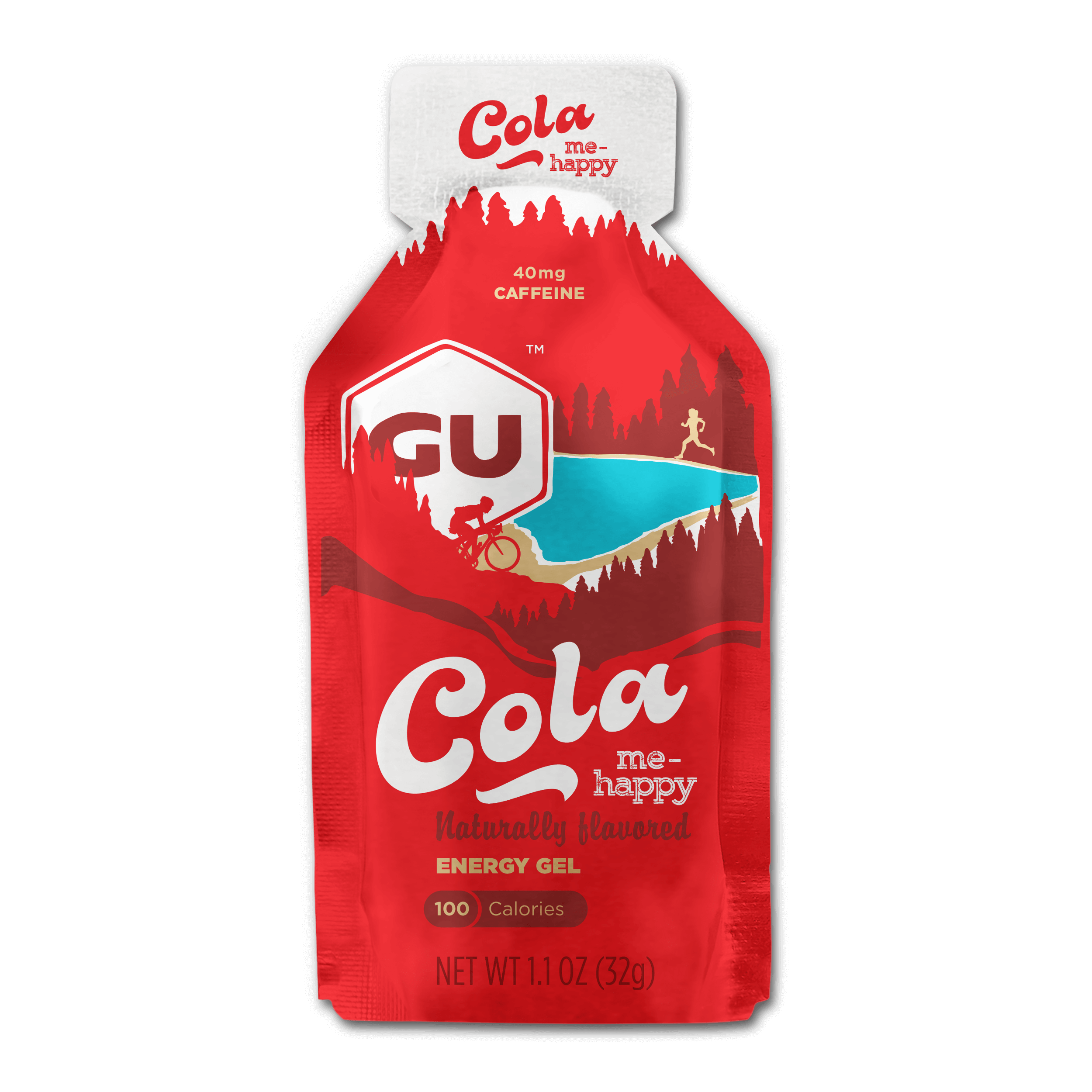 GU Energy Energigel Cola Me Happy med koffein (24 x 32g)