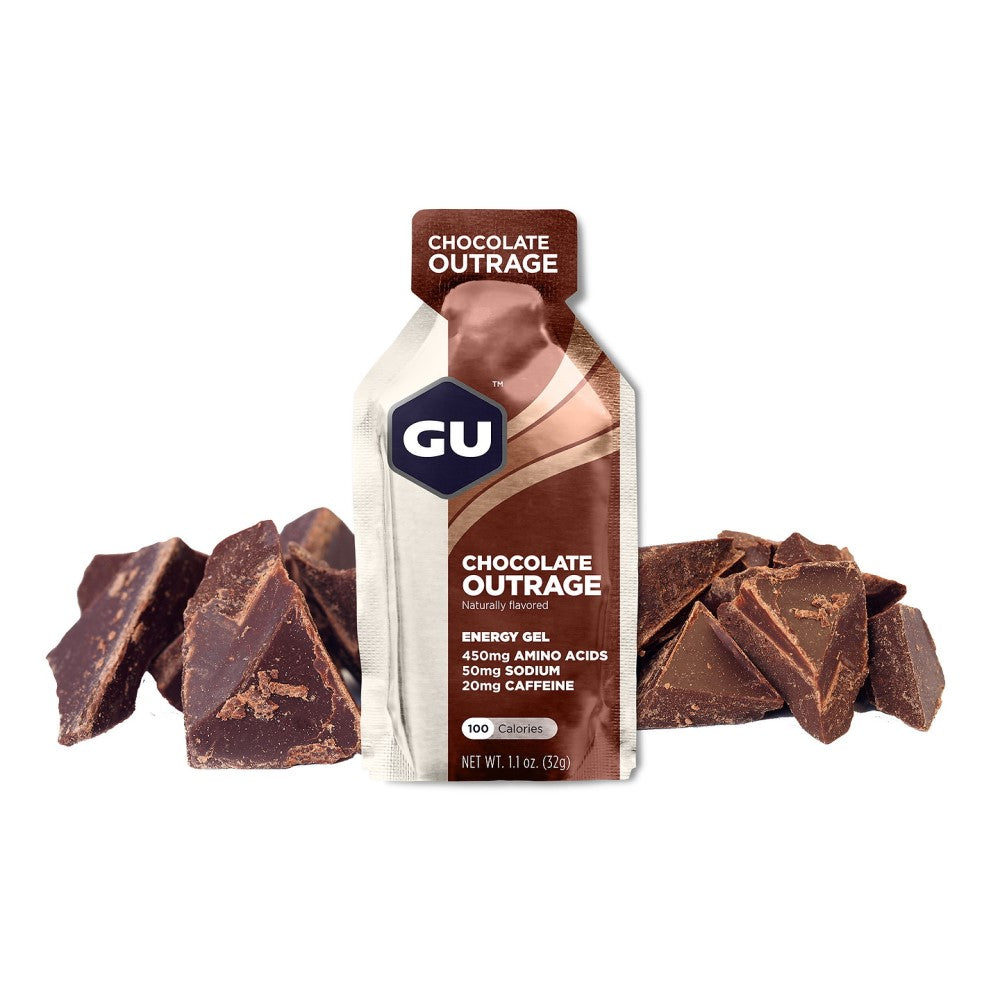 GU Energy Energigel Chocolate Outrage med koffein - DATOVARE