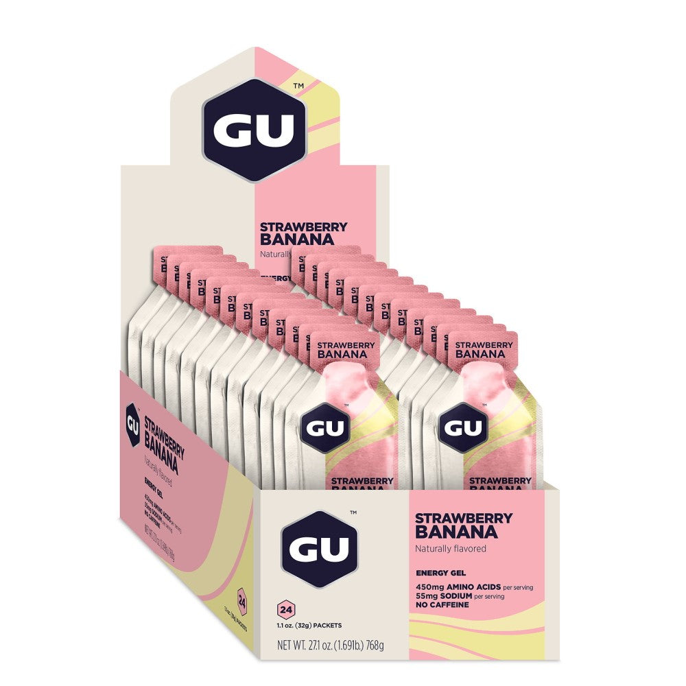 GU Energy Labs Energigel Strawberry Banana uden koffein 32g