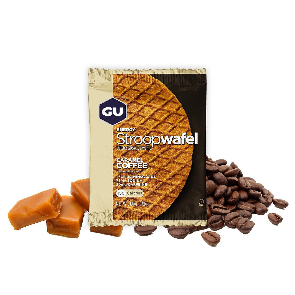 GU Energy Stroopwafel Caramel Coffee med Koffein (16x32g)