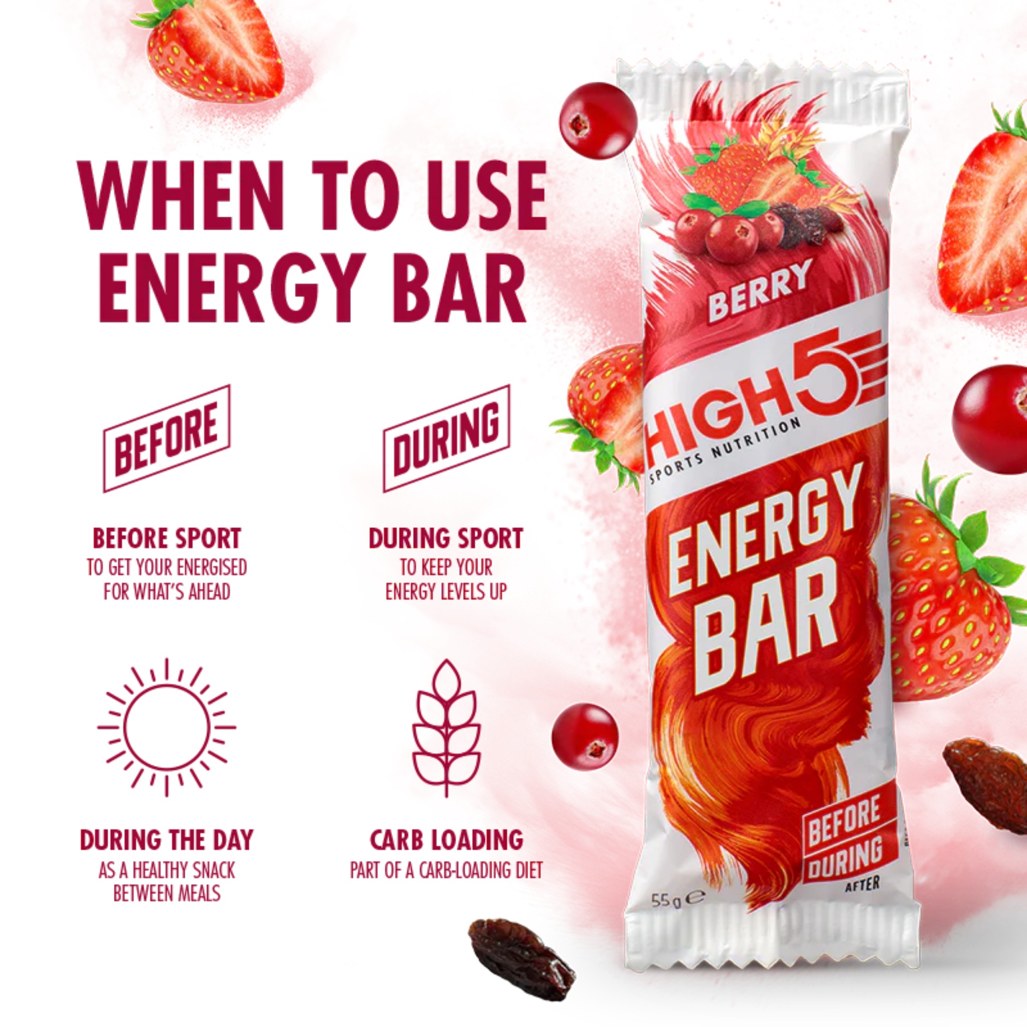 High5 Energibar Berry (12 x 55g) - Datovare