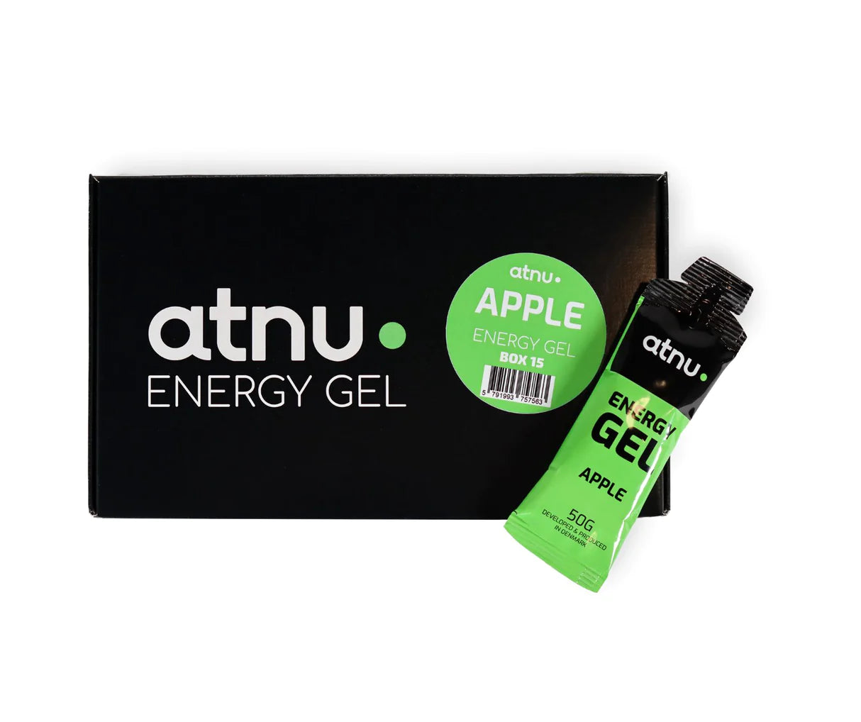 ATNU Energi gel Apple (50g) Box med 15 stk.