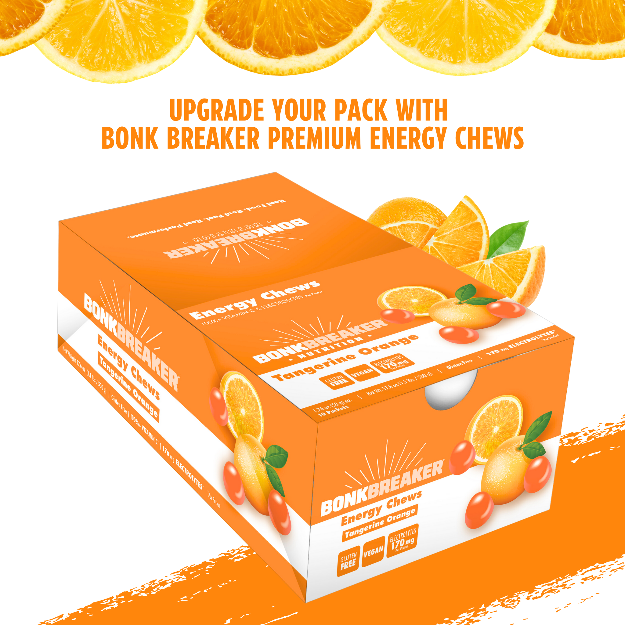 Bonk Breaker Energy chew Tangerine Orange (10 x50g) DATOVARE