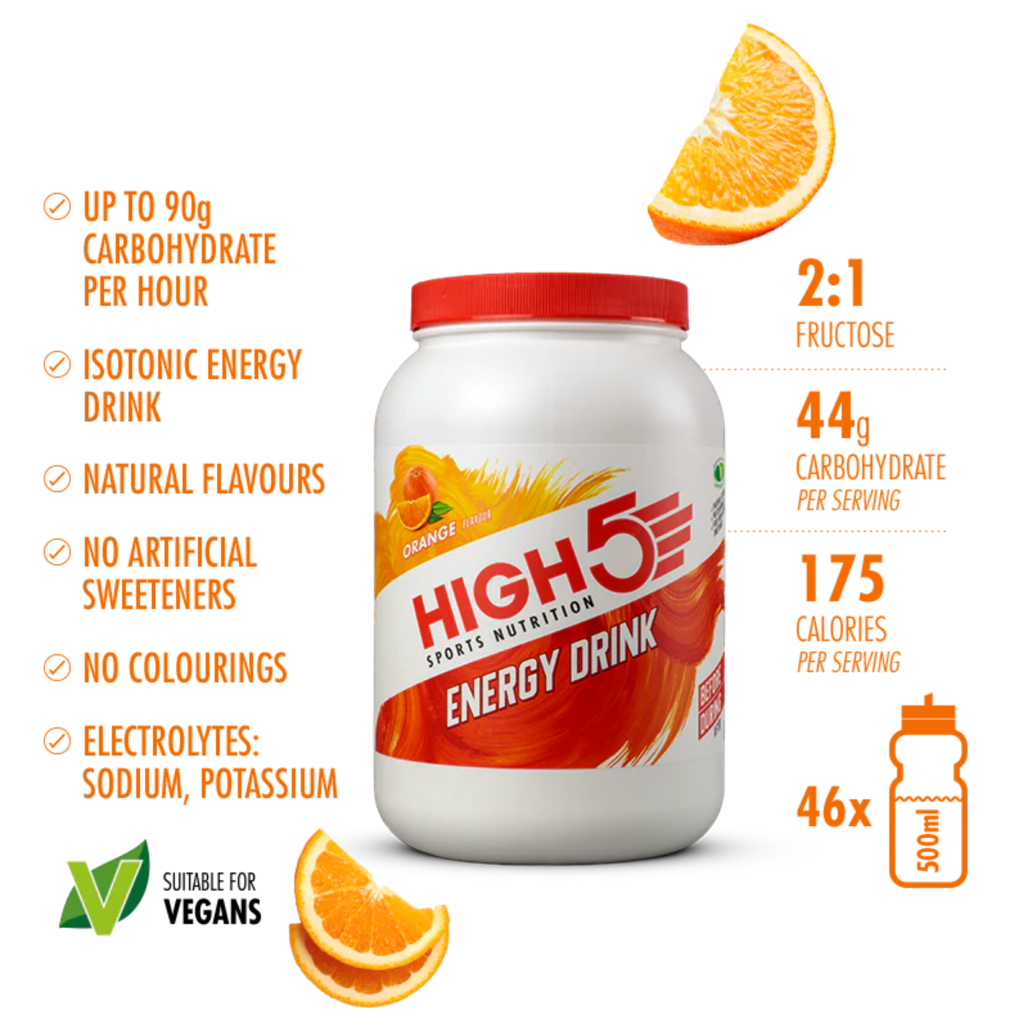 High5 Energidrik Orange (2.2 kg)