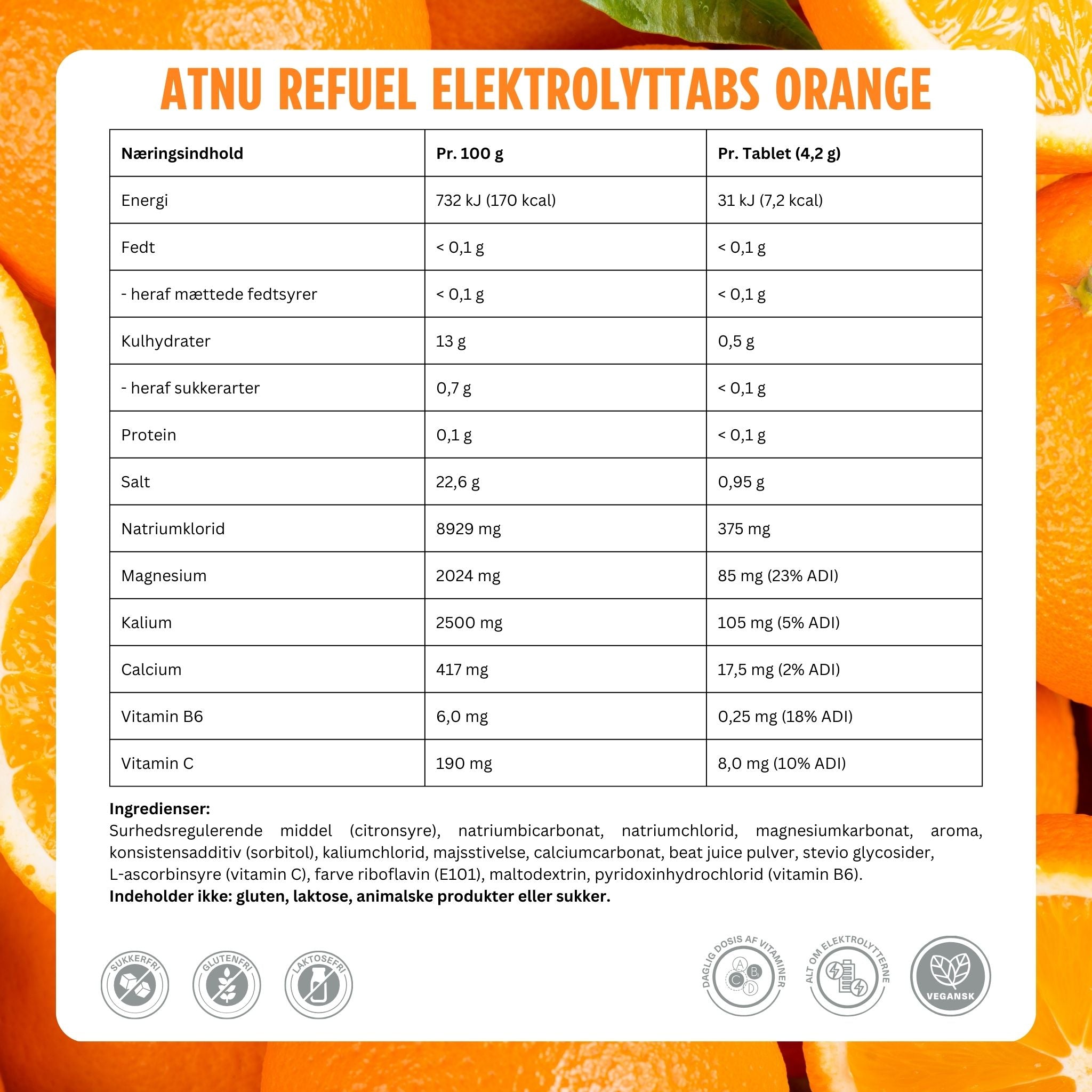 ATNU Refuel Elektrolyt tabs Orange (20 tabs)