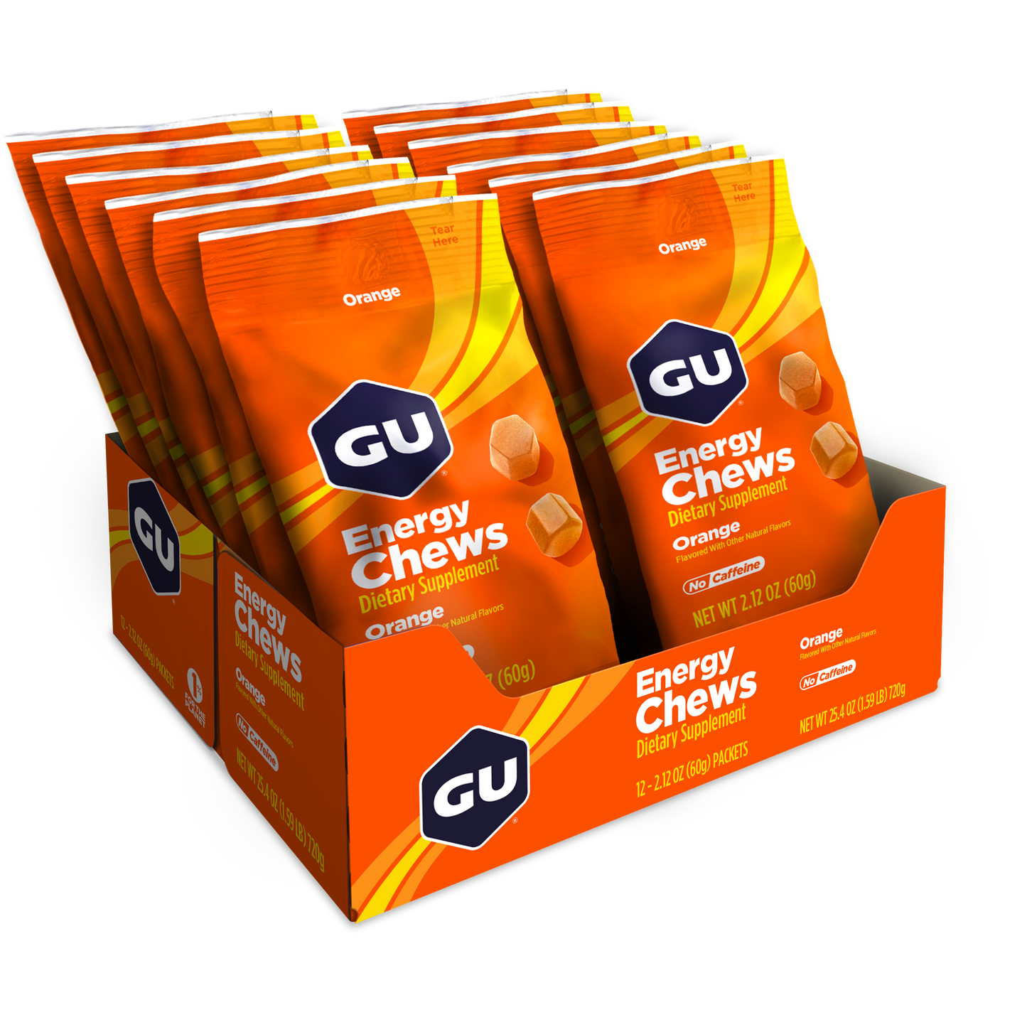 GU Energy Chews Orange (12 x 60g)