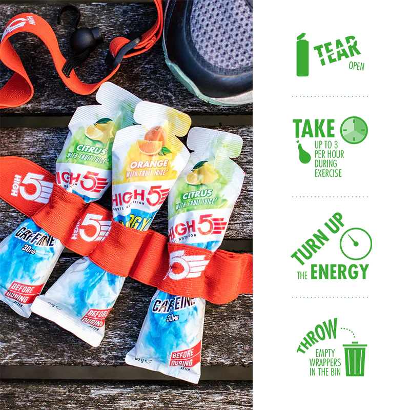 High5 Energigel Aqua Caffeine Citrus 66 g