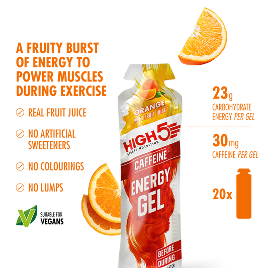 High5 Energigel Caffeine Orange 40 g