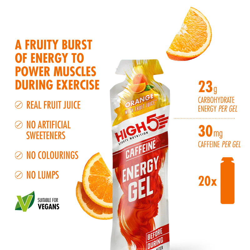 High5 Energigel Caffeine Orange 40 g
