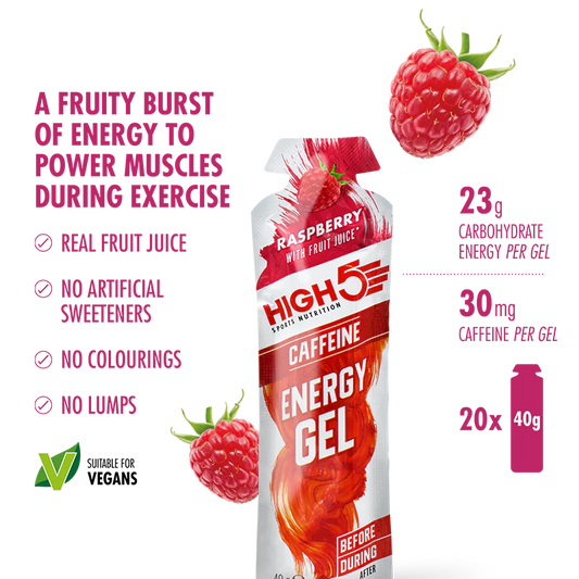 High5 Energigel Caffeine Raspberry 40 g