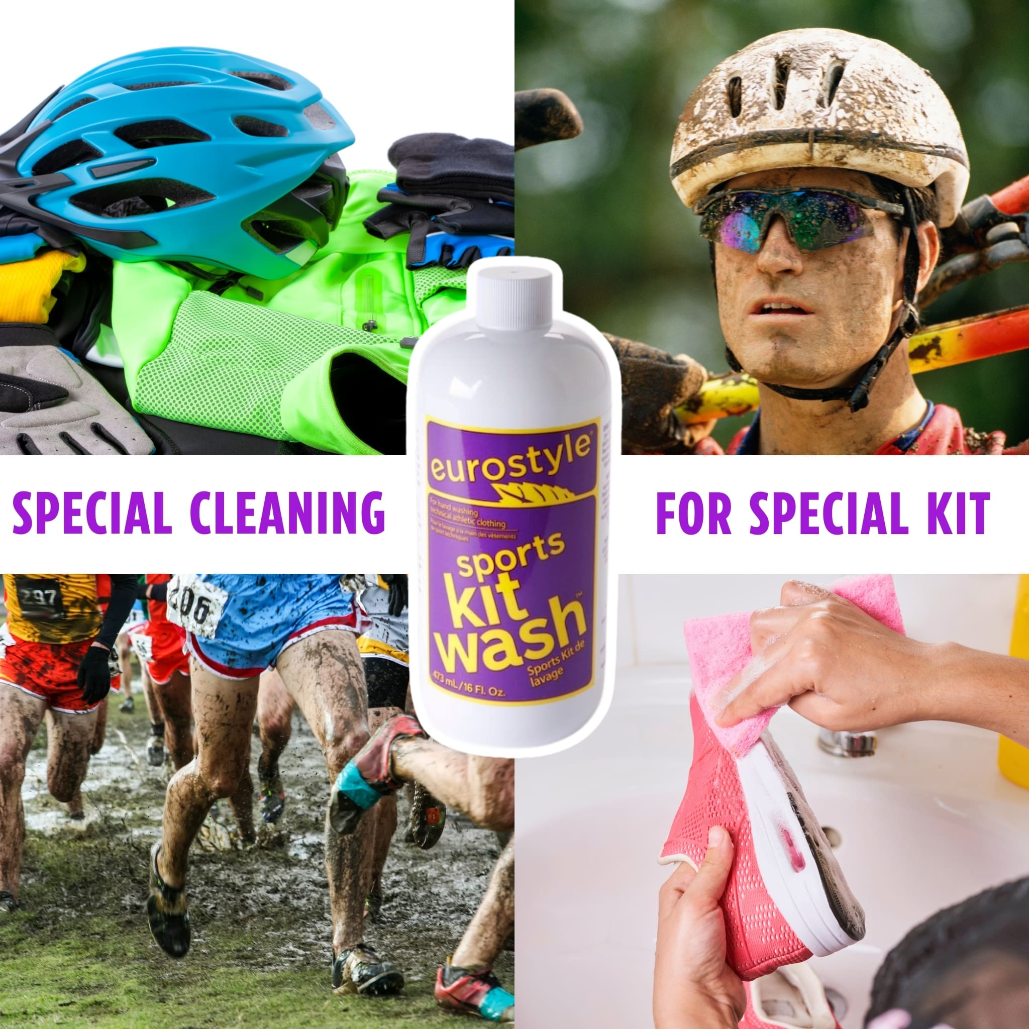 Eurostyle Sports Kit Wash (473ml) - Special cleaning for special kit
