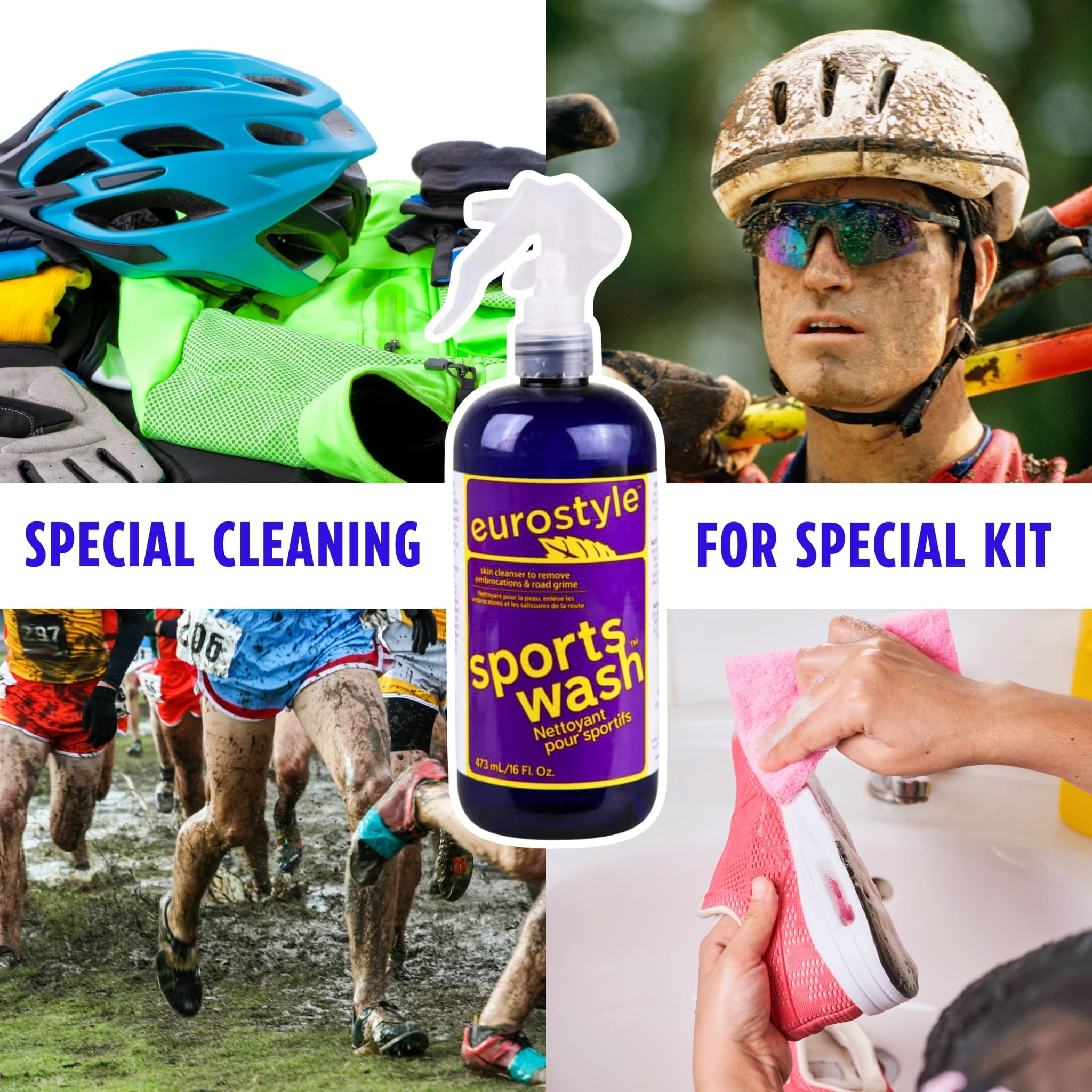 Eurostyle Sports Wash 473 ml spray - Special cleaning for special kit