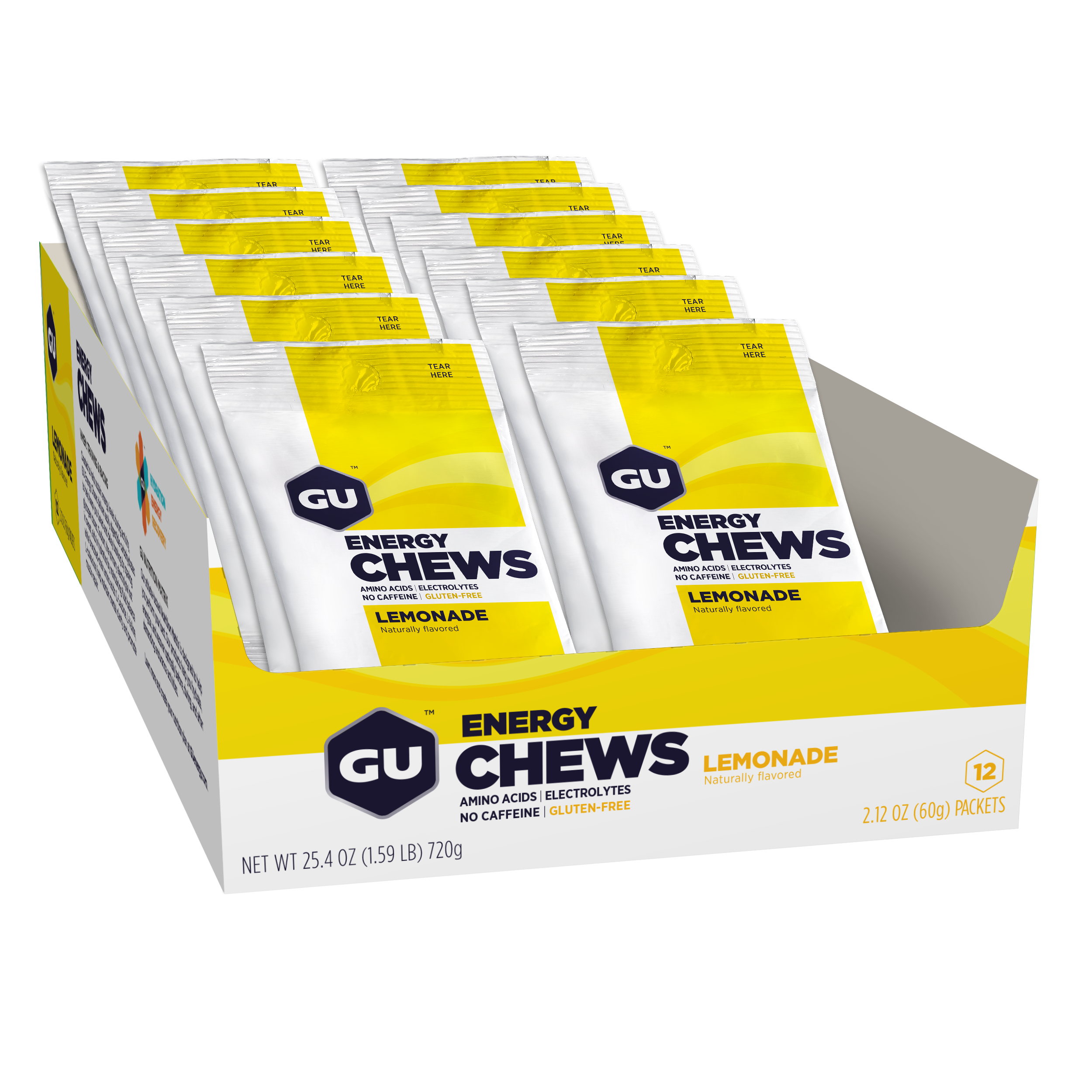 GU Energy Chews Lemonade (12 x 60g)