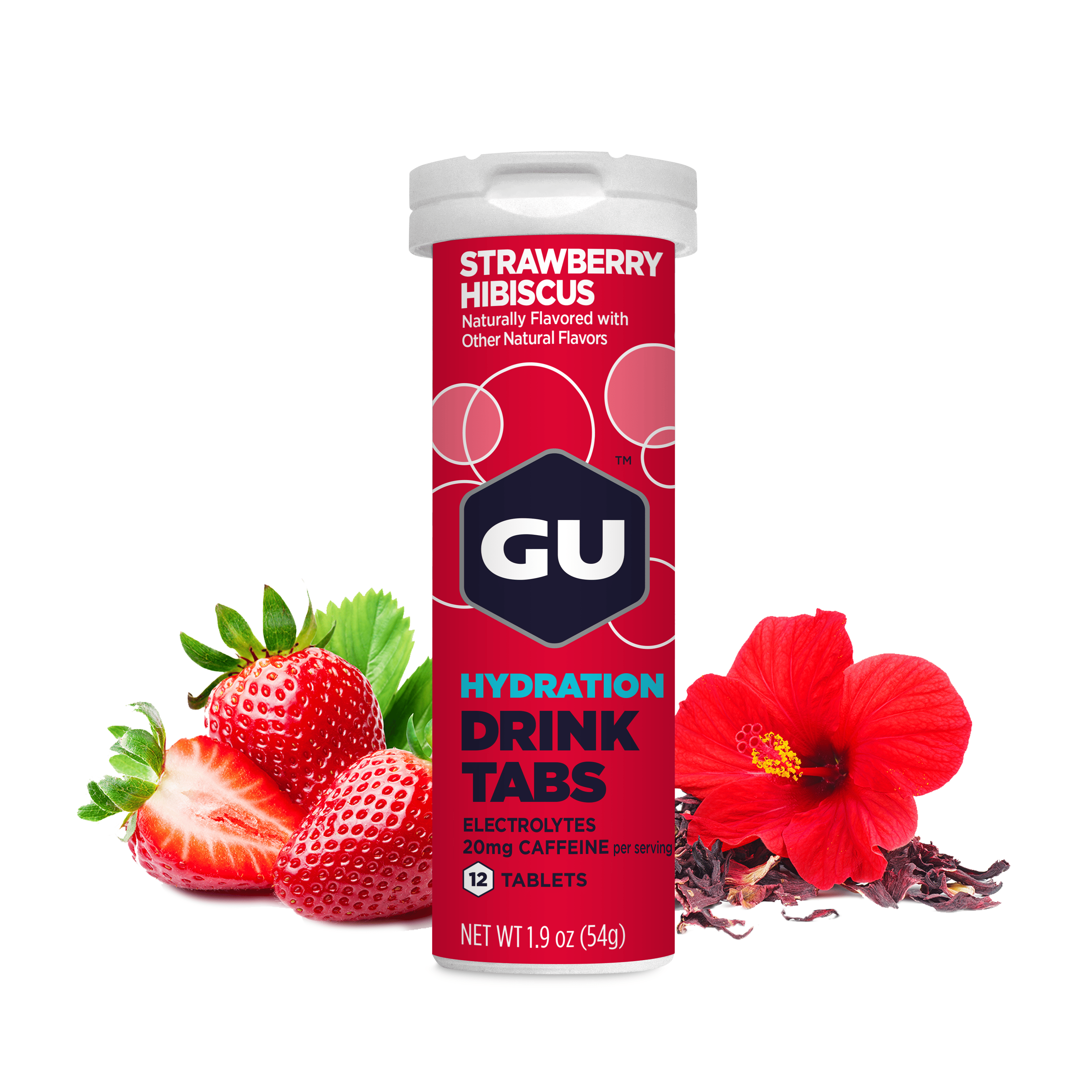 GU Energy Elektrolyttabs Strawberry Hibiscus (8 x 12 tabs)