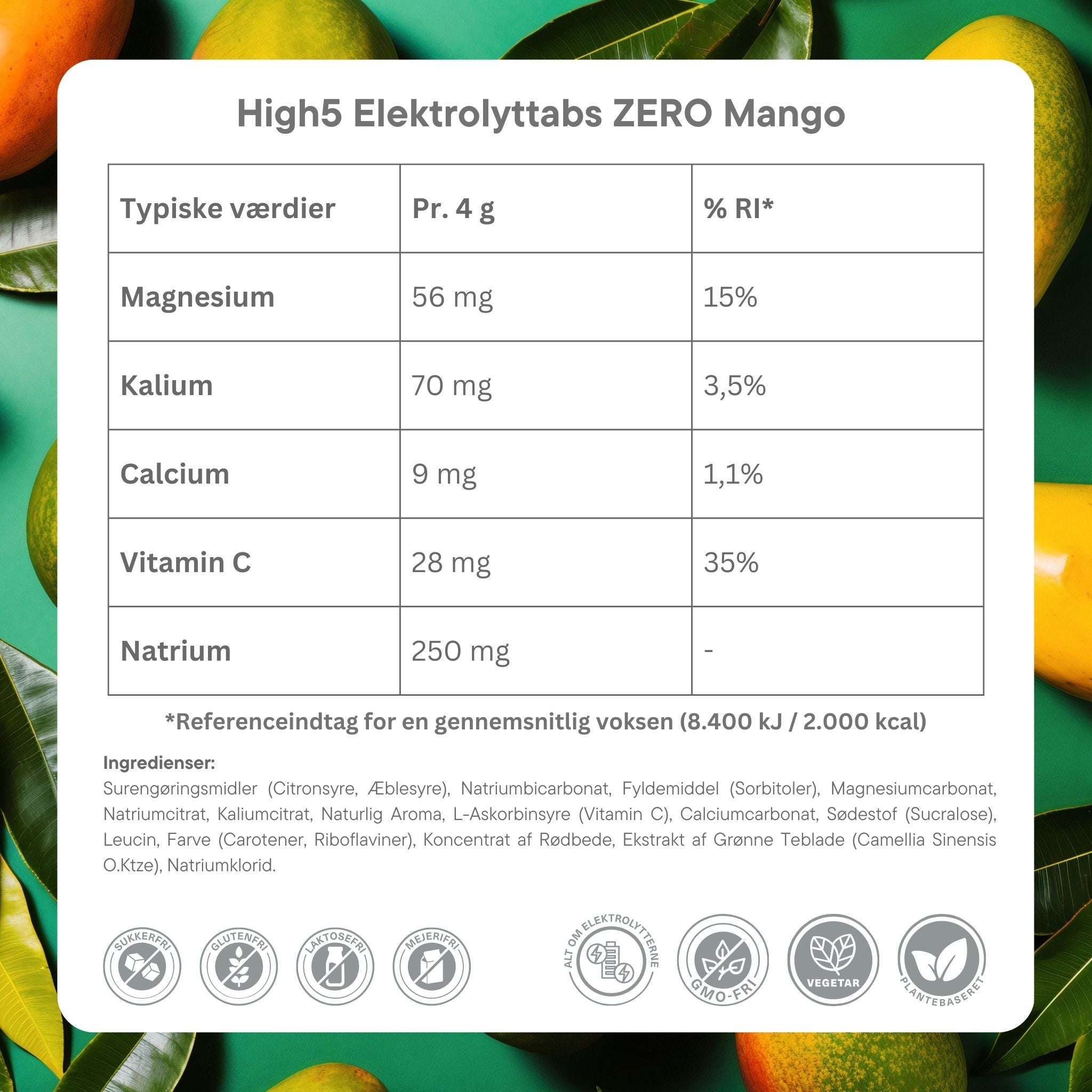 High5 Elektrolyttabs ZERO Mango (20 tabs)