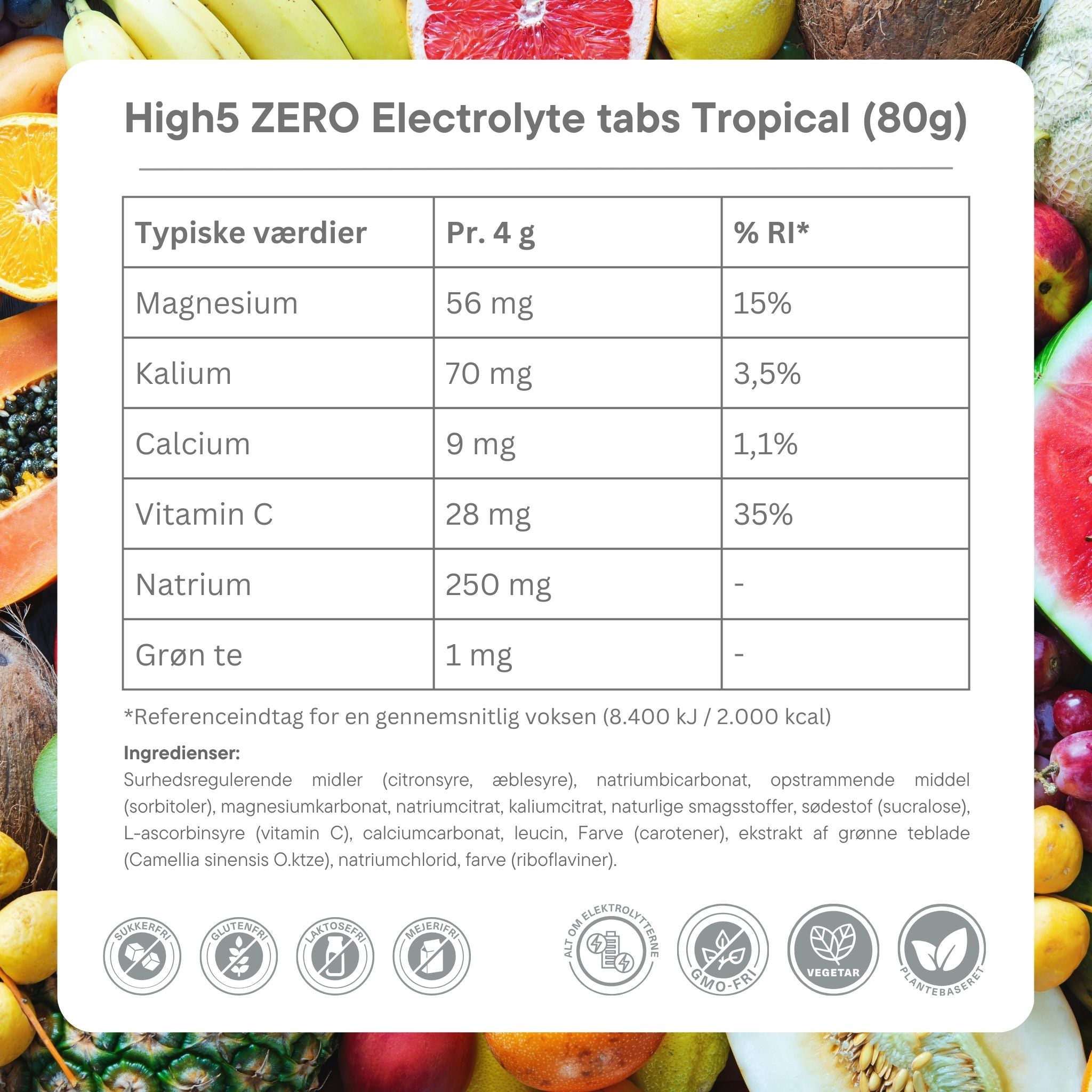 High5 Elektrolyttabs ZERO Tropical (8x20 tabs)