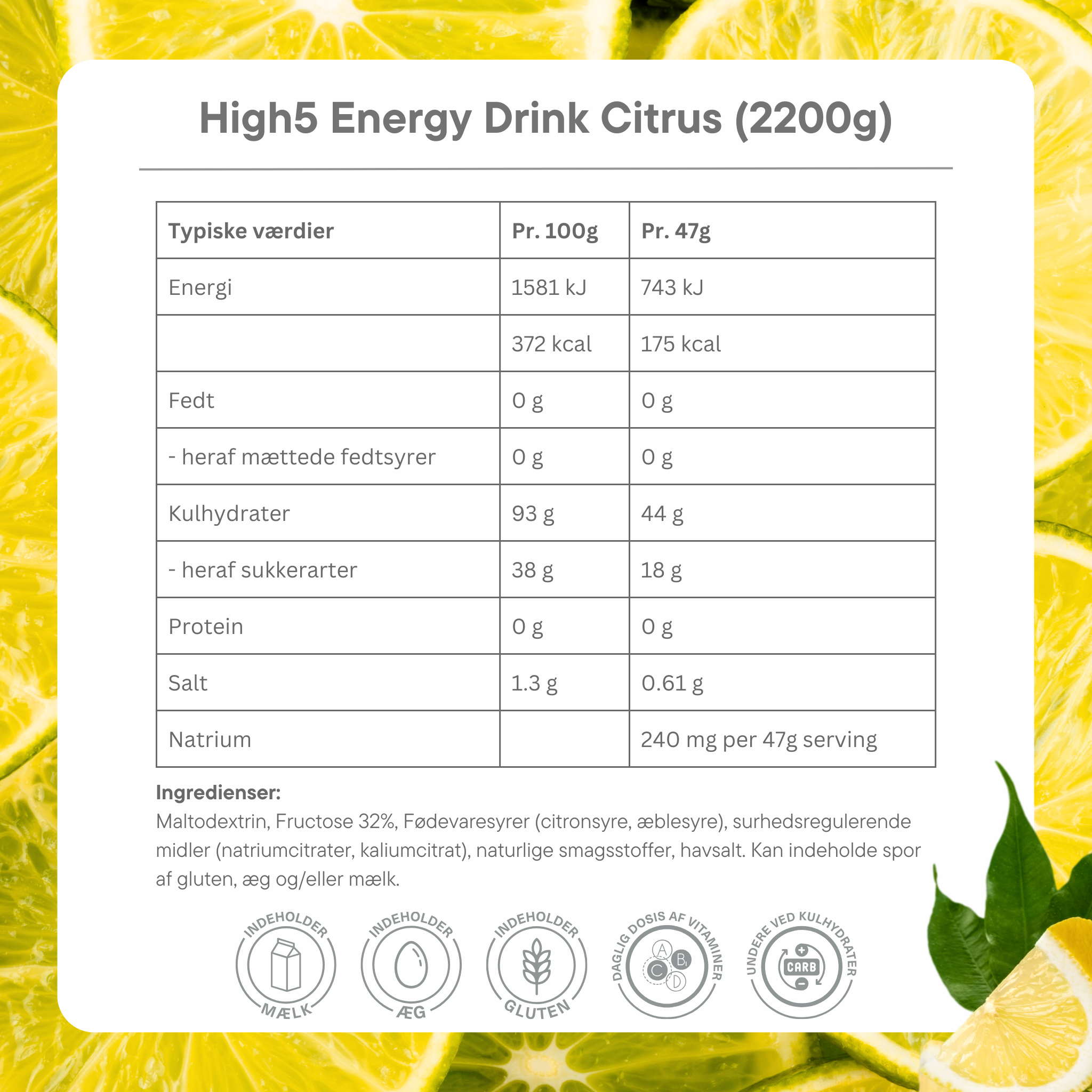 High5 Energidrik Citrus (2.2 kg)