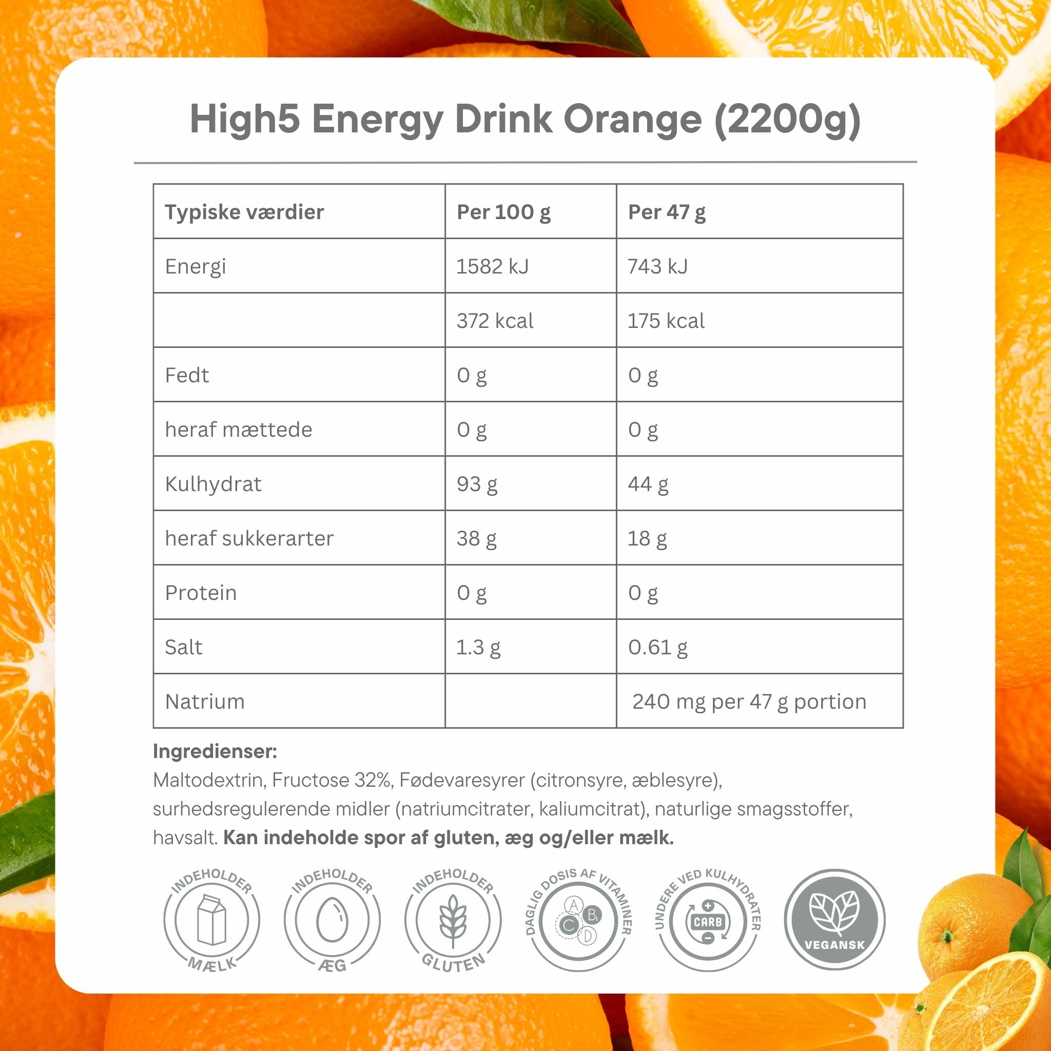 High5 Energidrik Orange (2.2 kg)