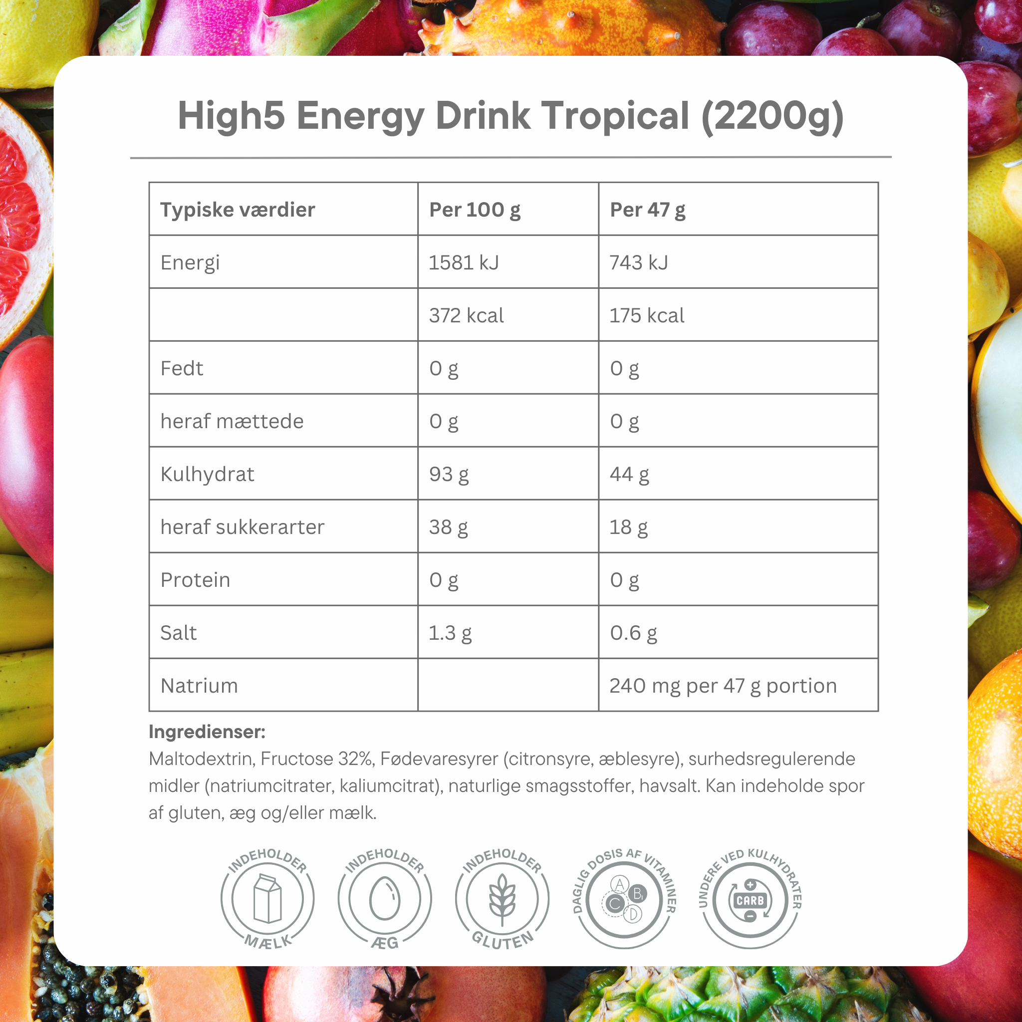 High5 Energidrik Tropical (2.2 kg)