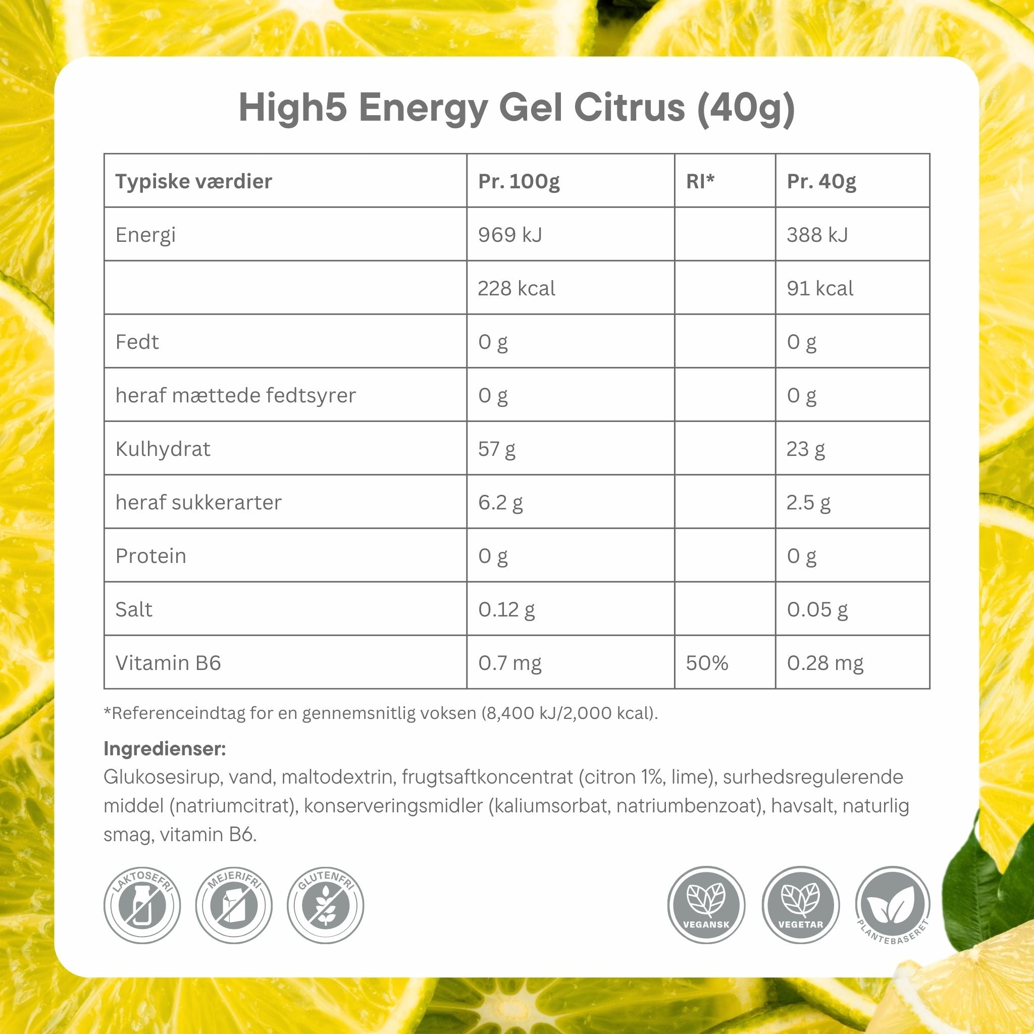 High5 Energi gel Mixed Flavors box (20x40g)